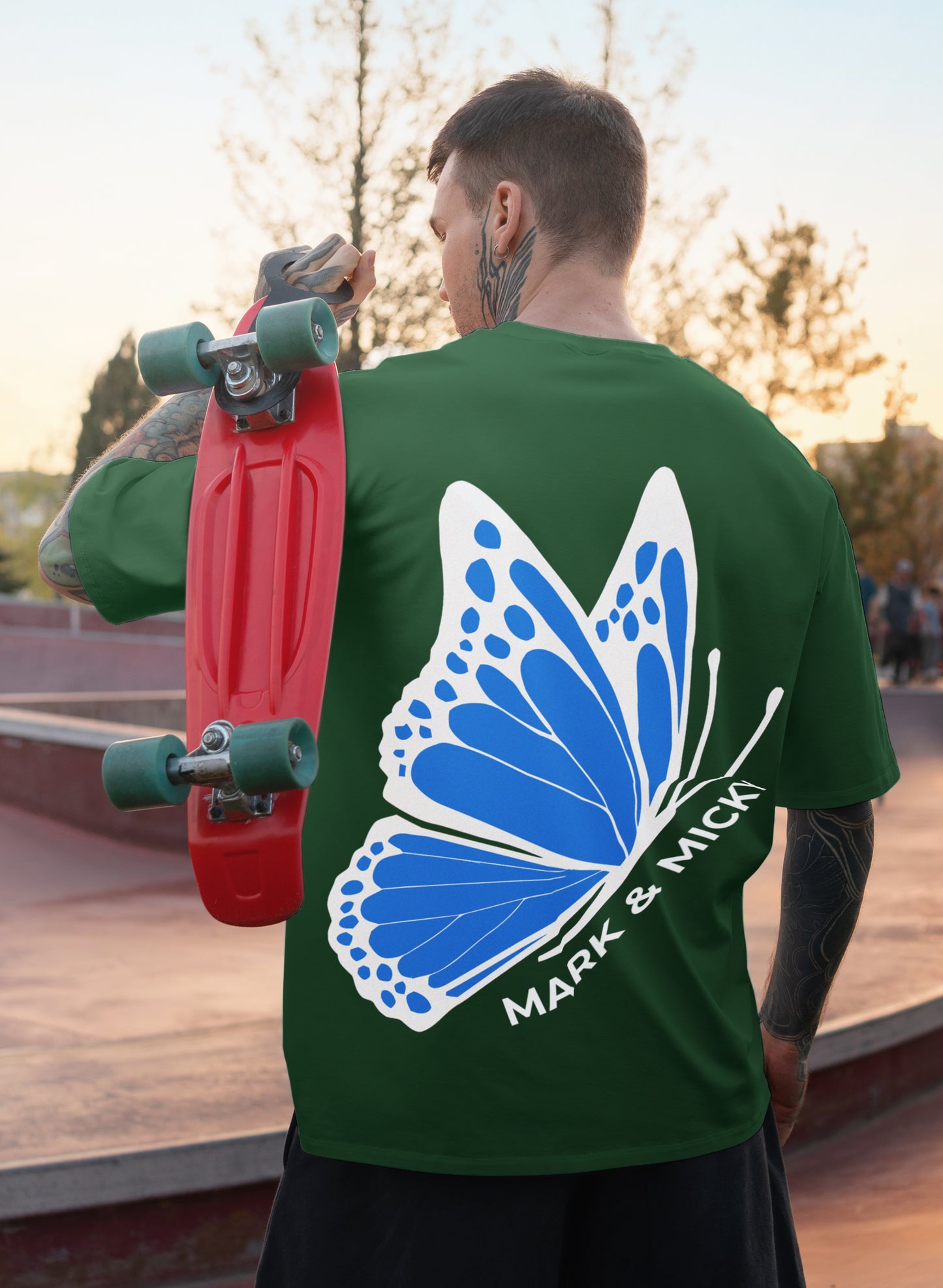 BUTTERFLY STATEMENT COTTON OVERSIZED T-SHIRT