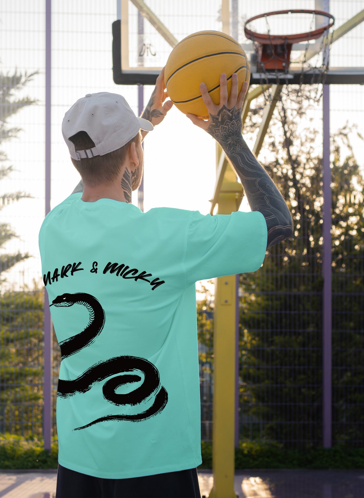 SLITHER SCRIPT COTTON OVERSIZED T-SHIRT