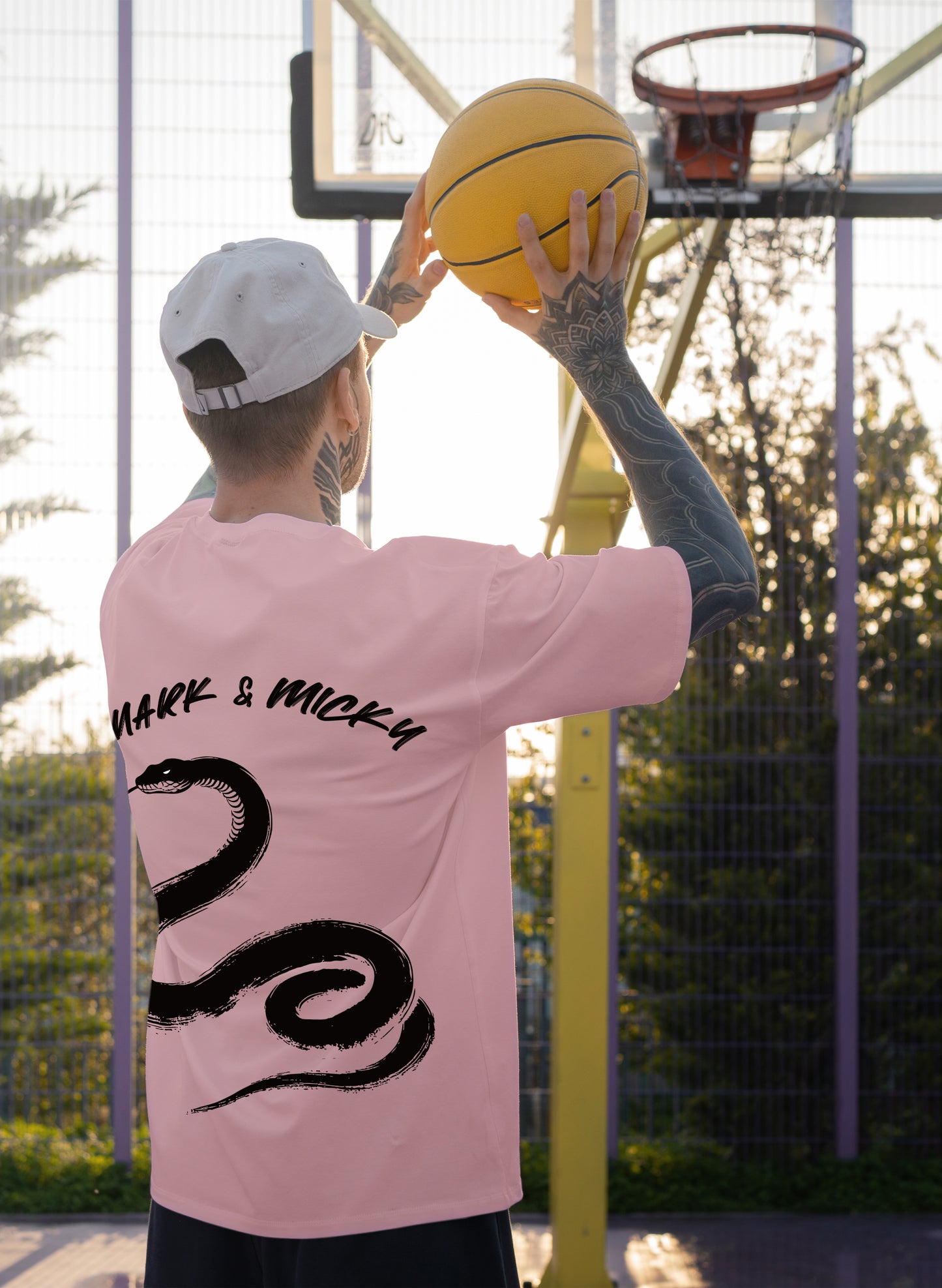 SLITHER SCRIPT COTTON OVERSIZED T-SHIRT