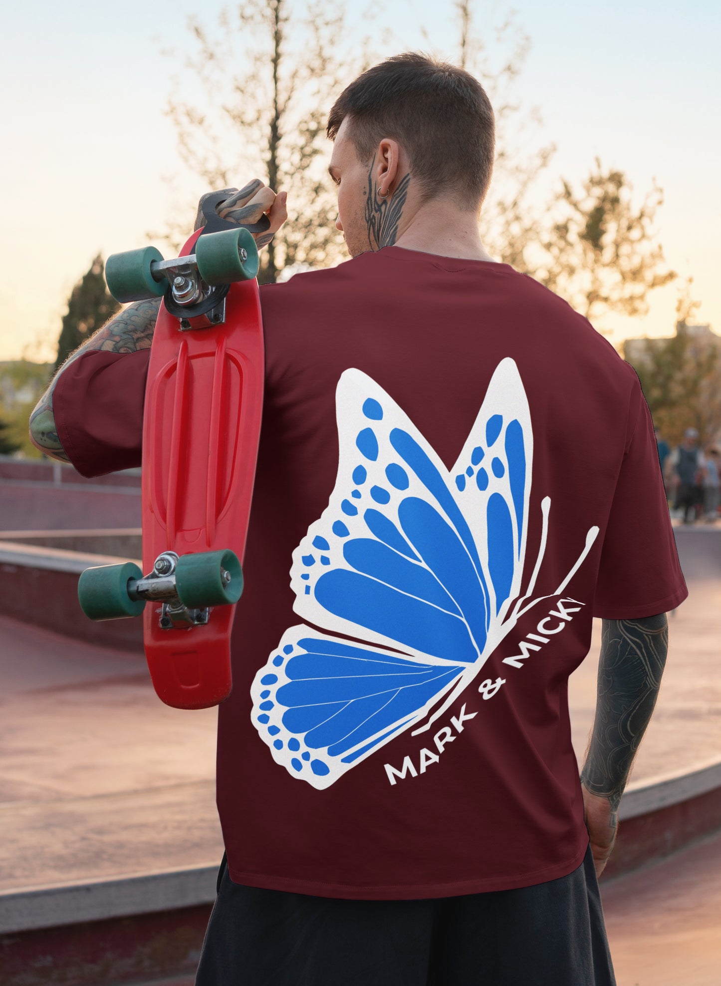 BUTTERFLY STATEMENT COTTON OVERSIZED T-SHIRT