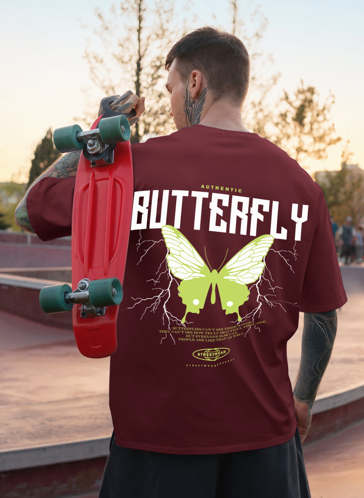 AUTHENTIC BUTTERFLY COTTON OVERSIZED T-SHIRT