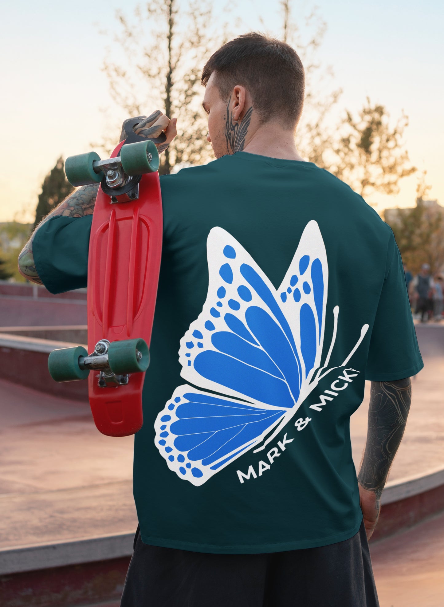 BUTTERFLY STATEMENT COTTON OVERSIZED T-SHIRT