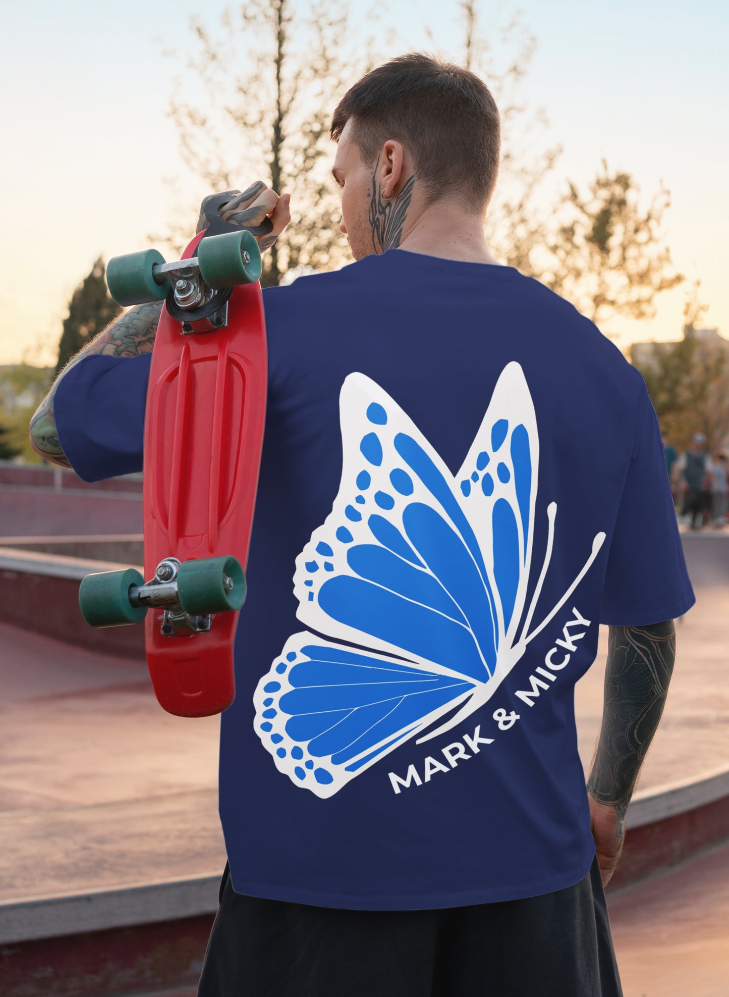 BUTTERFLY STATEMENT COTTON OVERSIZED T-SHIRT