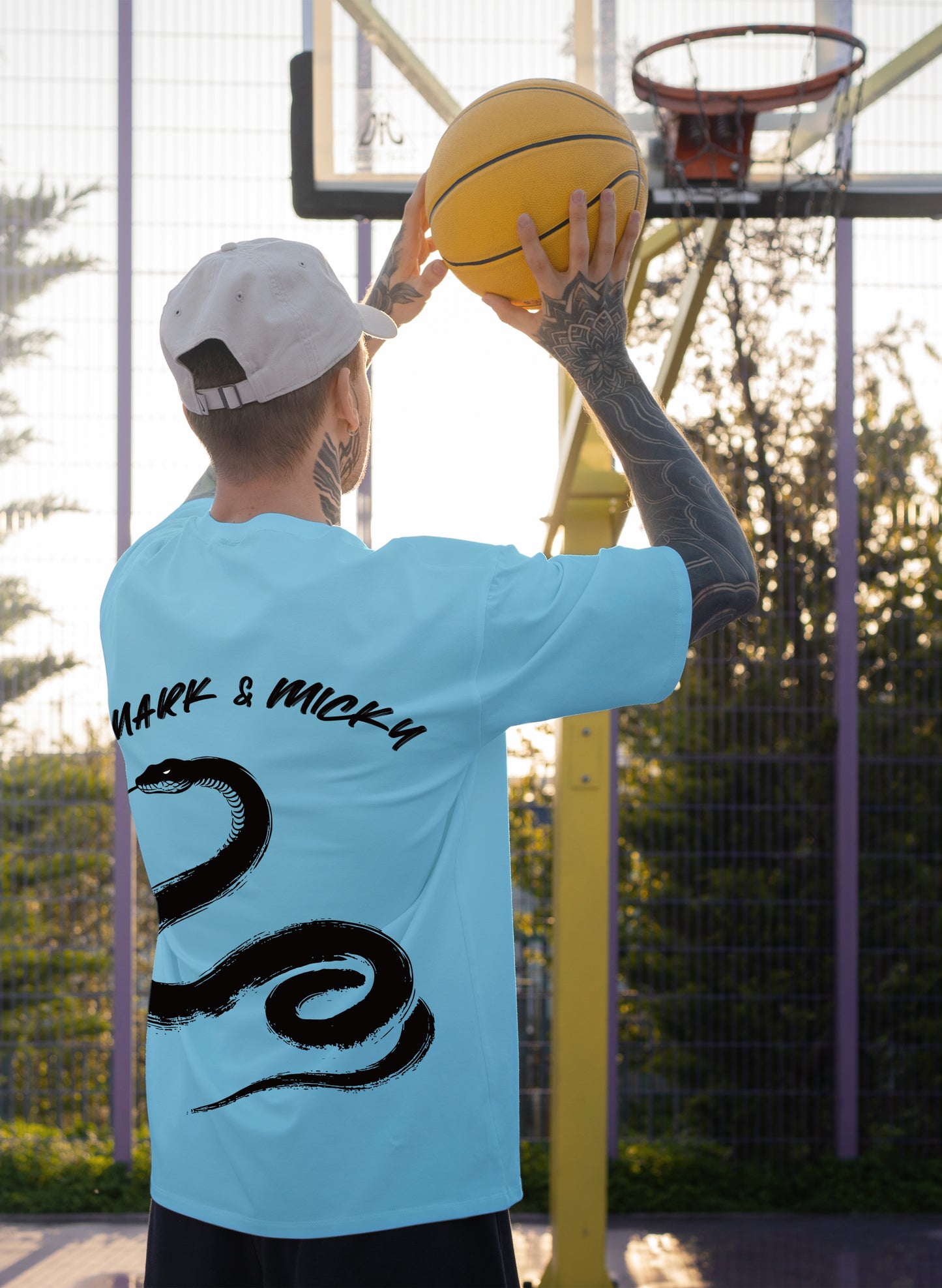 SLITHER SCRIPT COTTON OVERSIZED T-SHIRT