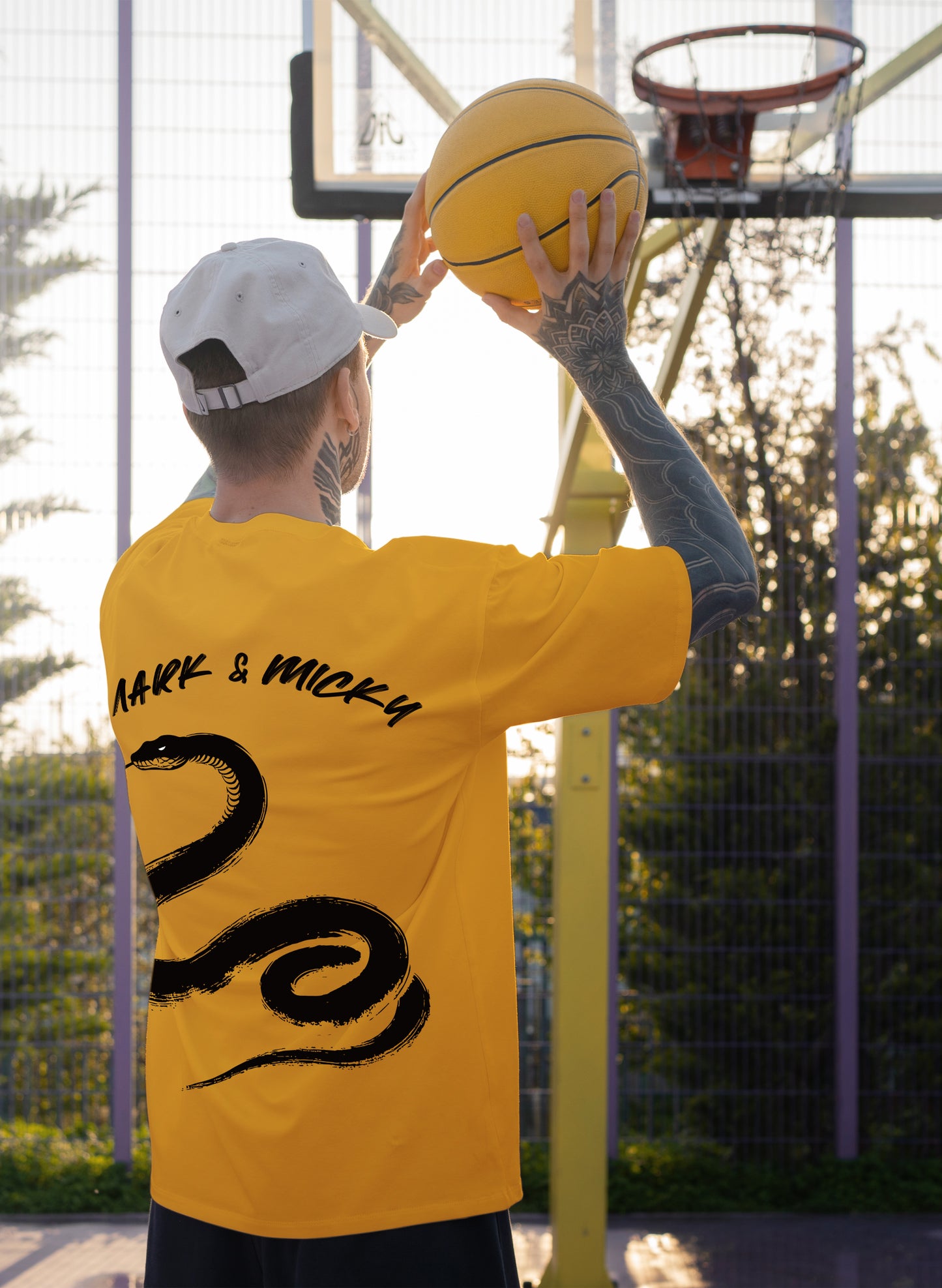 SLITHER SCRIPT COTTON OVERSIZED T-SHIRT