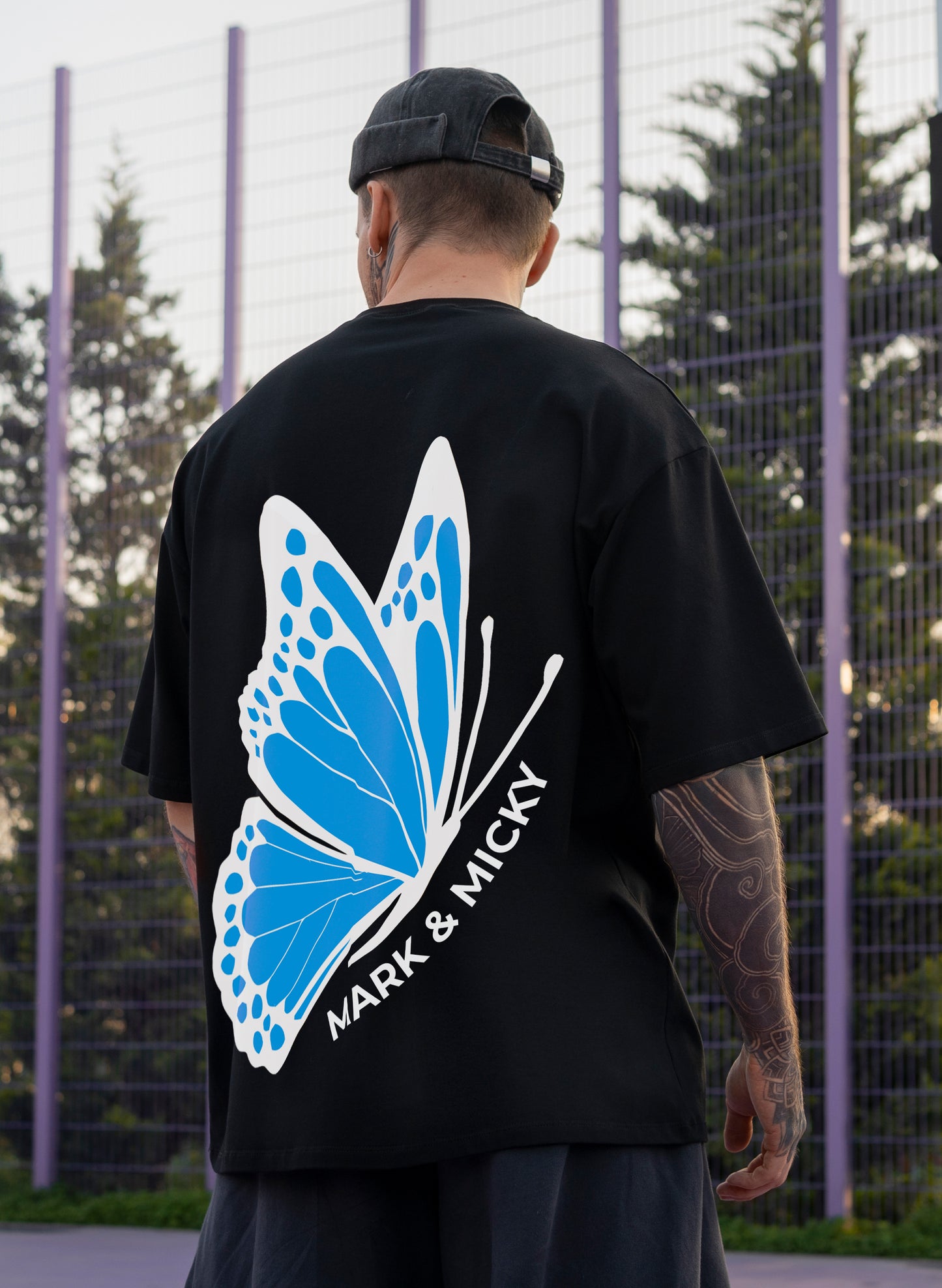 BUTTERFLY STATEMENT COTTON OVERSIZED T-SHIRT