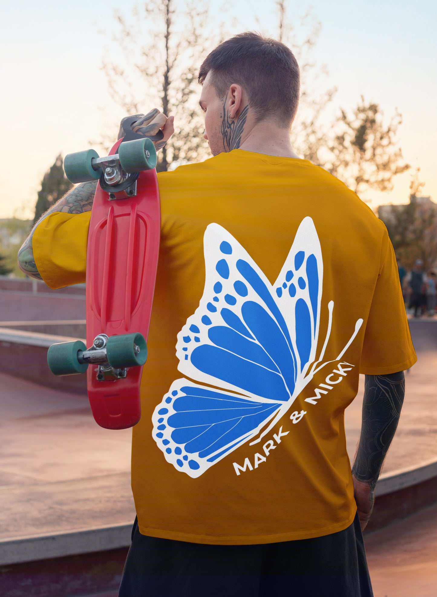 BUTTERFLY STATEMENT COTTON OVERSIZED T-SHIRT