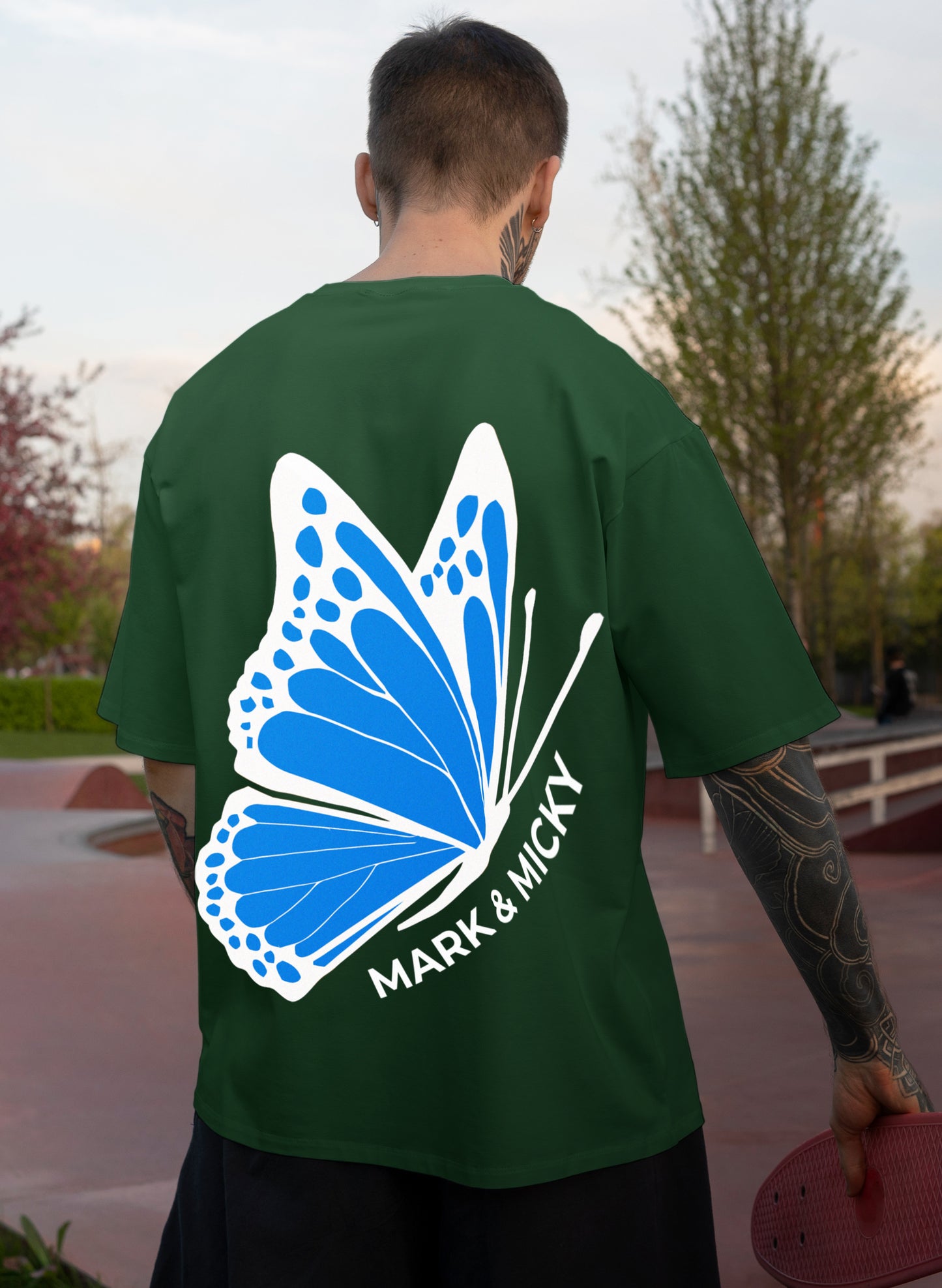 BUTTERFLY STATEMENT COTTON OVERSIZED T-SHIRT