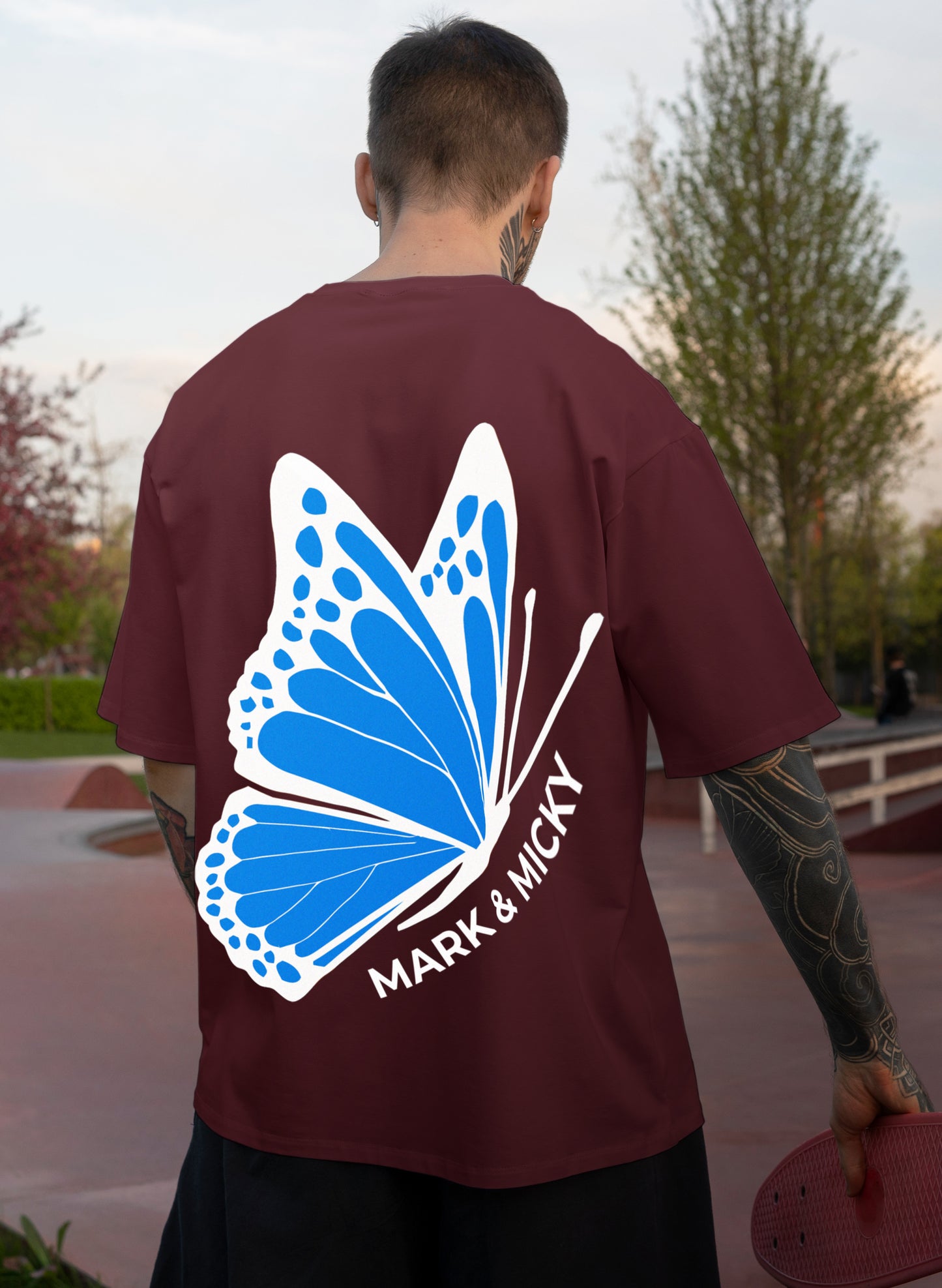 BUTTERFLY STATEMENT COTTON OVERSIZED T-SHIRT