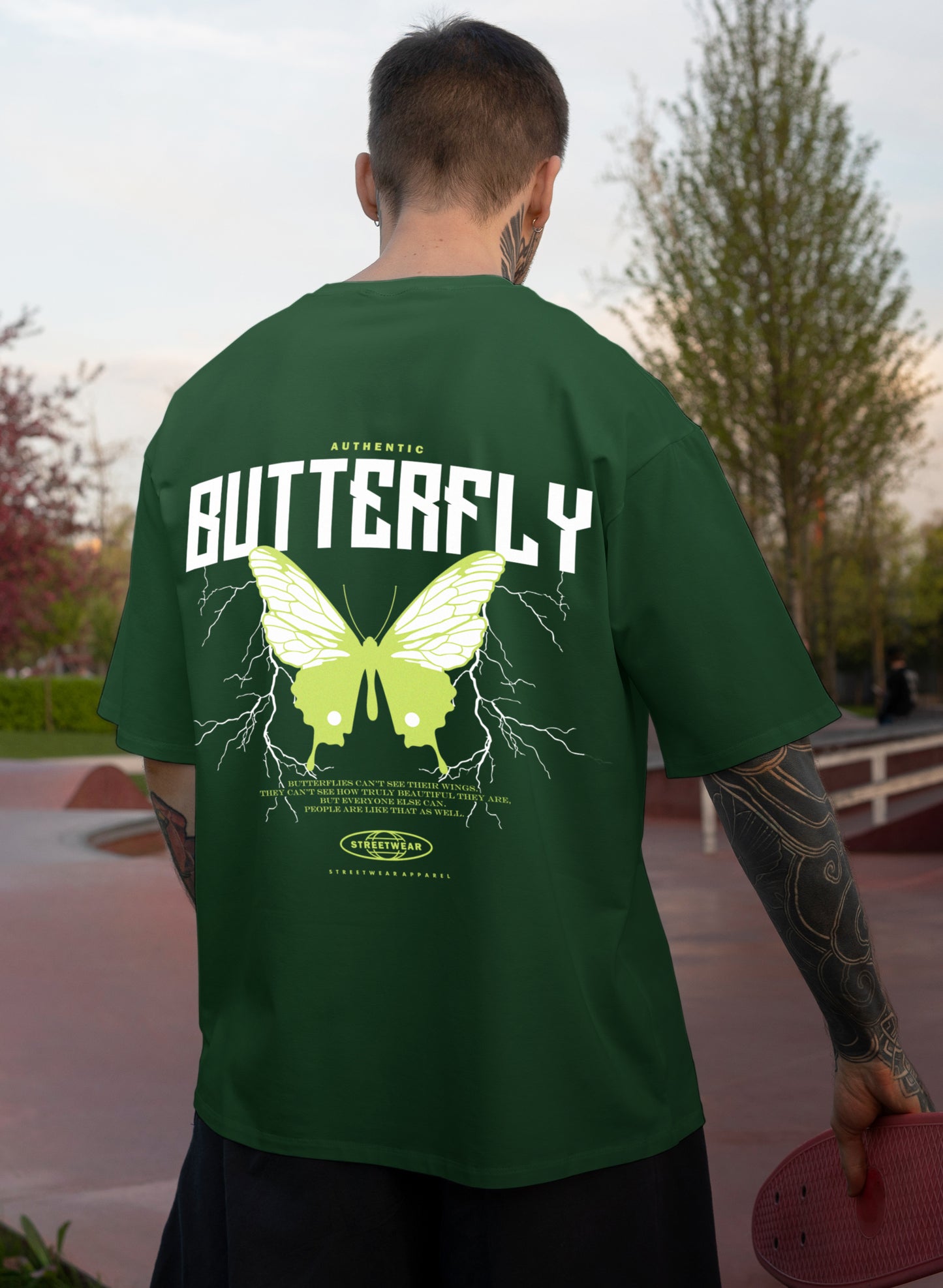 AUTHENTIC BUTTERFLY COTTON OVERSIZED T-SHIRT