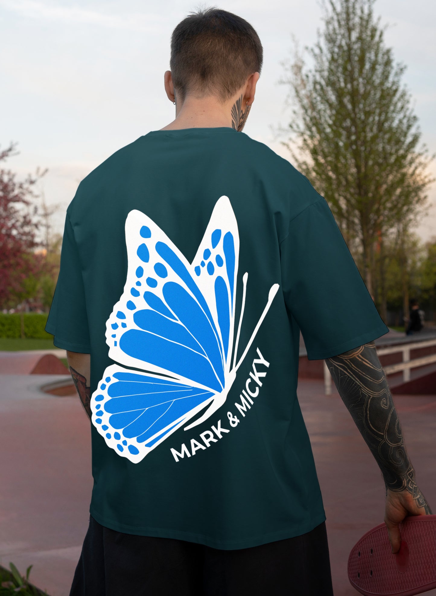 BUTTERFLY STATEMENT COTTON OVERSIZED T-SHIRT