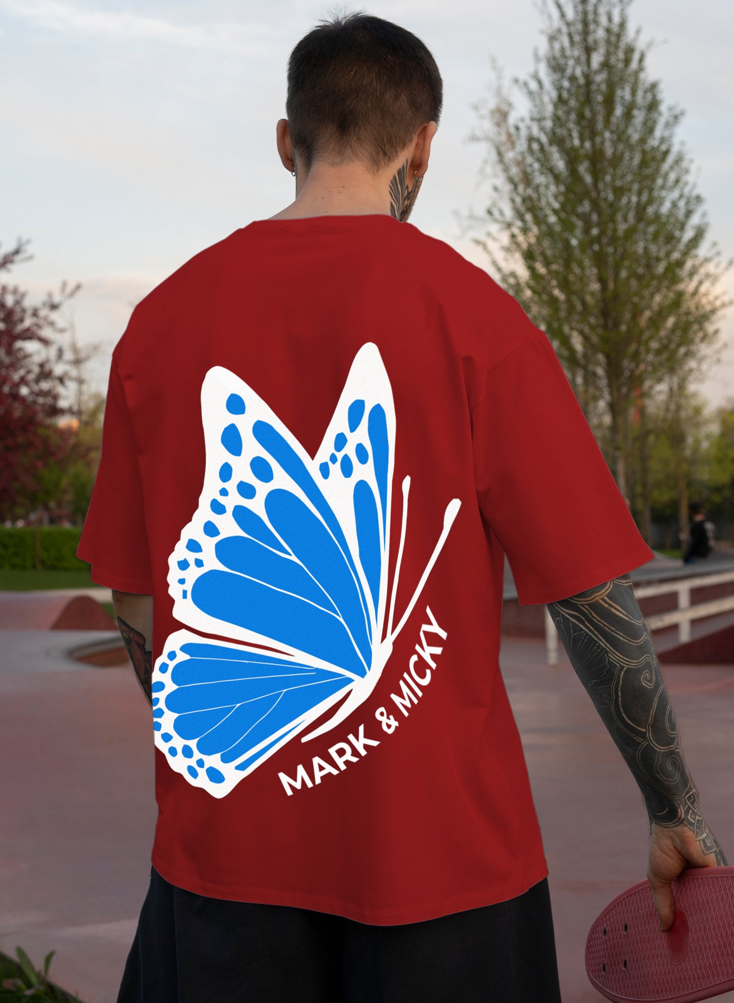 BUTTERFLY STATEMENT COTTON OVERSIZED T-SHIRT