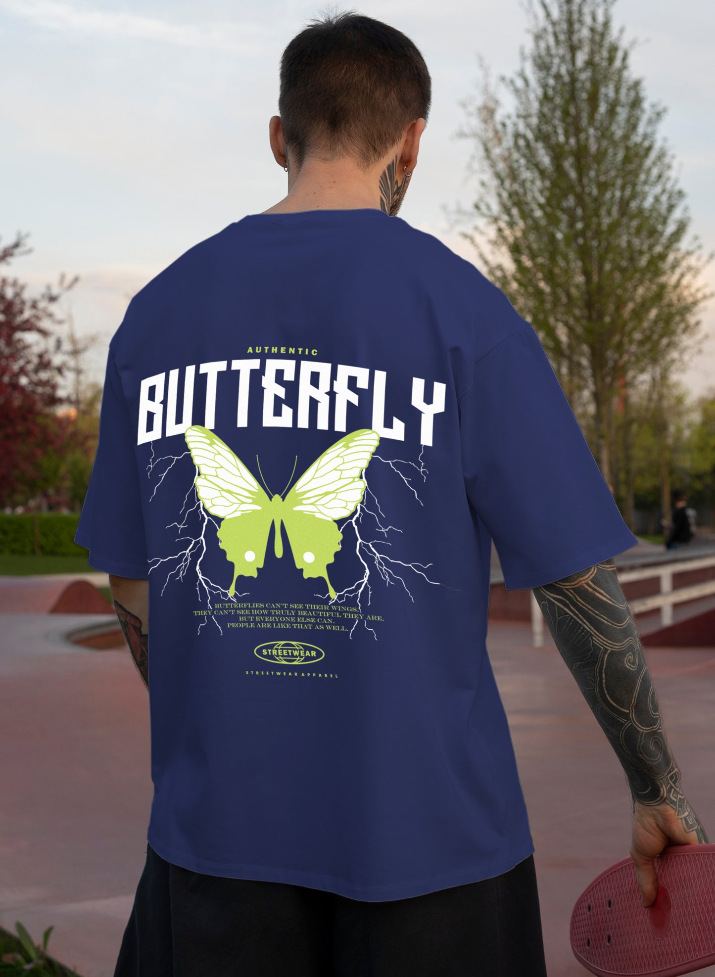 AUTHENTIC BUTTERFLY COTTON OVERSIZED T-SHIRT