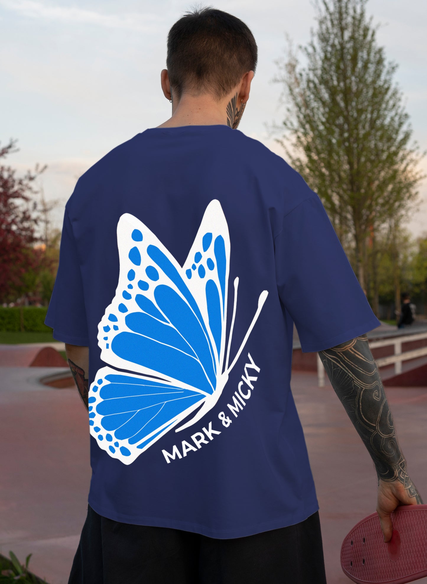 BUTTERFLY STATEMENT COTTON OVERSIZED T-SHIRT