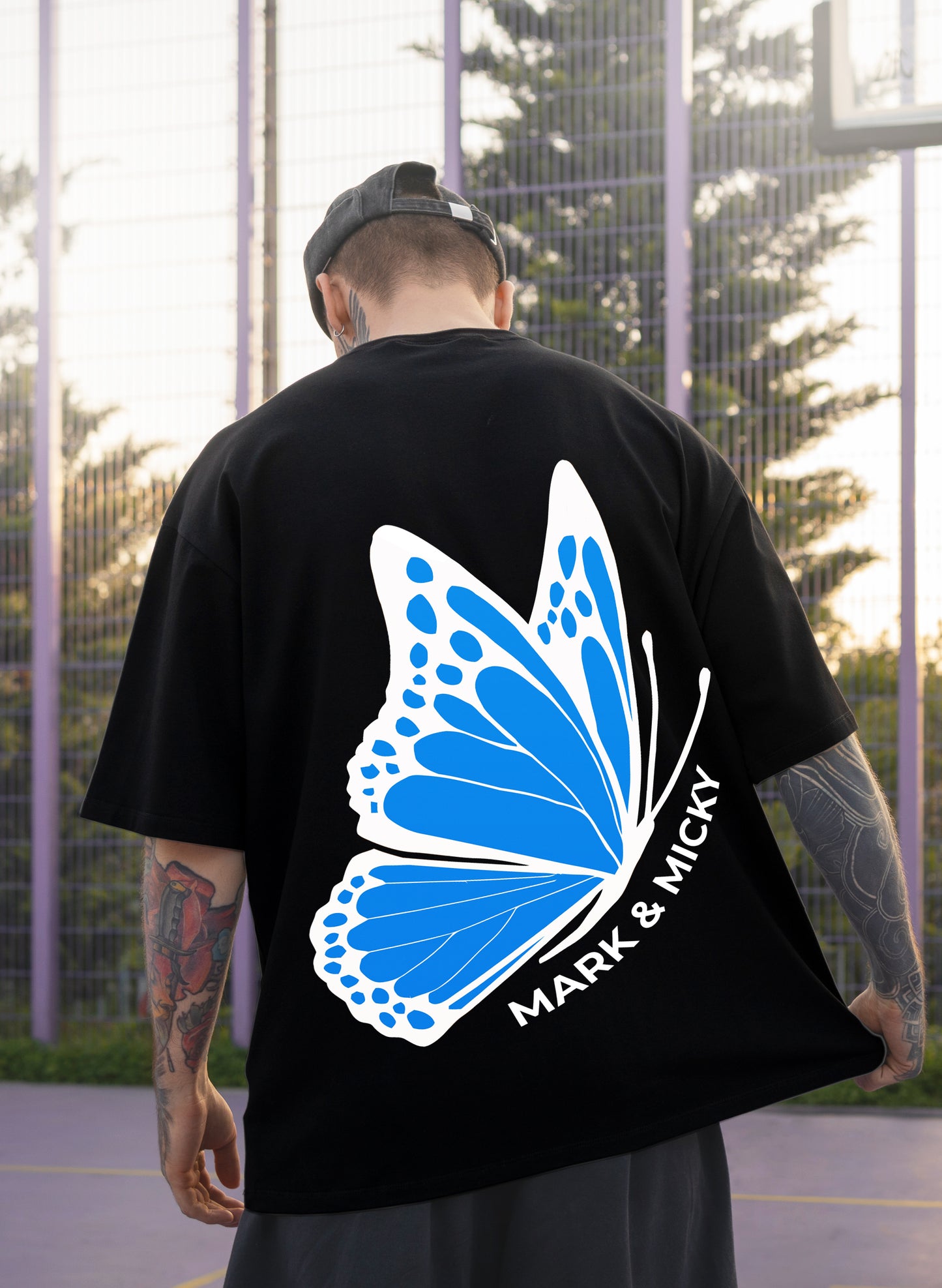 BUTTERFLY STATEMENT COTTON OVERSIZED T-SHIRT