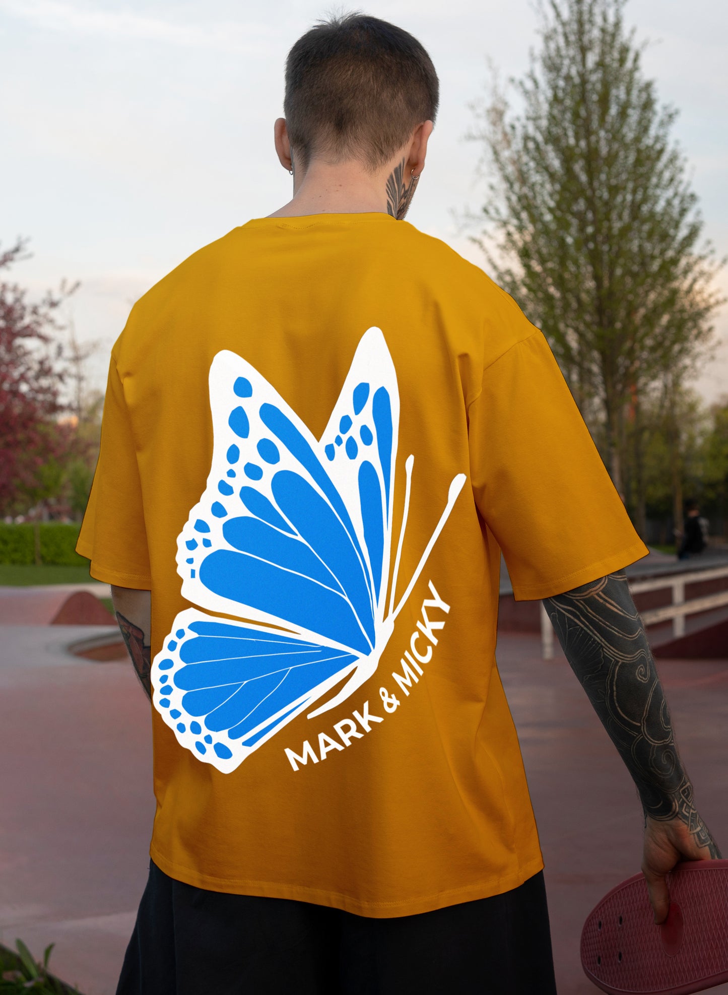 BUTTERFLY STATEMENT COTTON OVERSIZED T-SHIRT