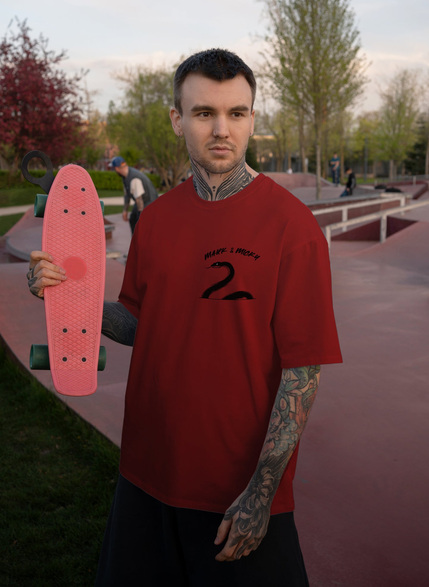 SLITHER SCRIPT COTTON OVERSIZED T-SHIRT