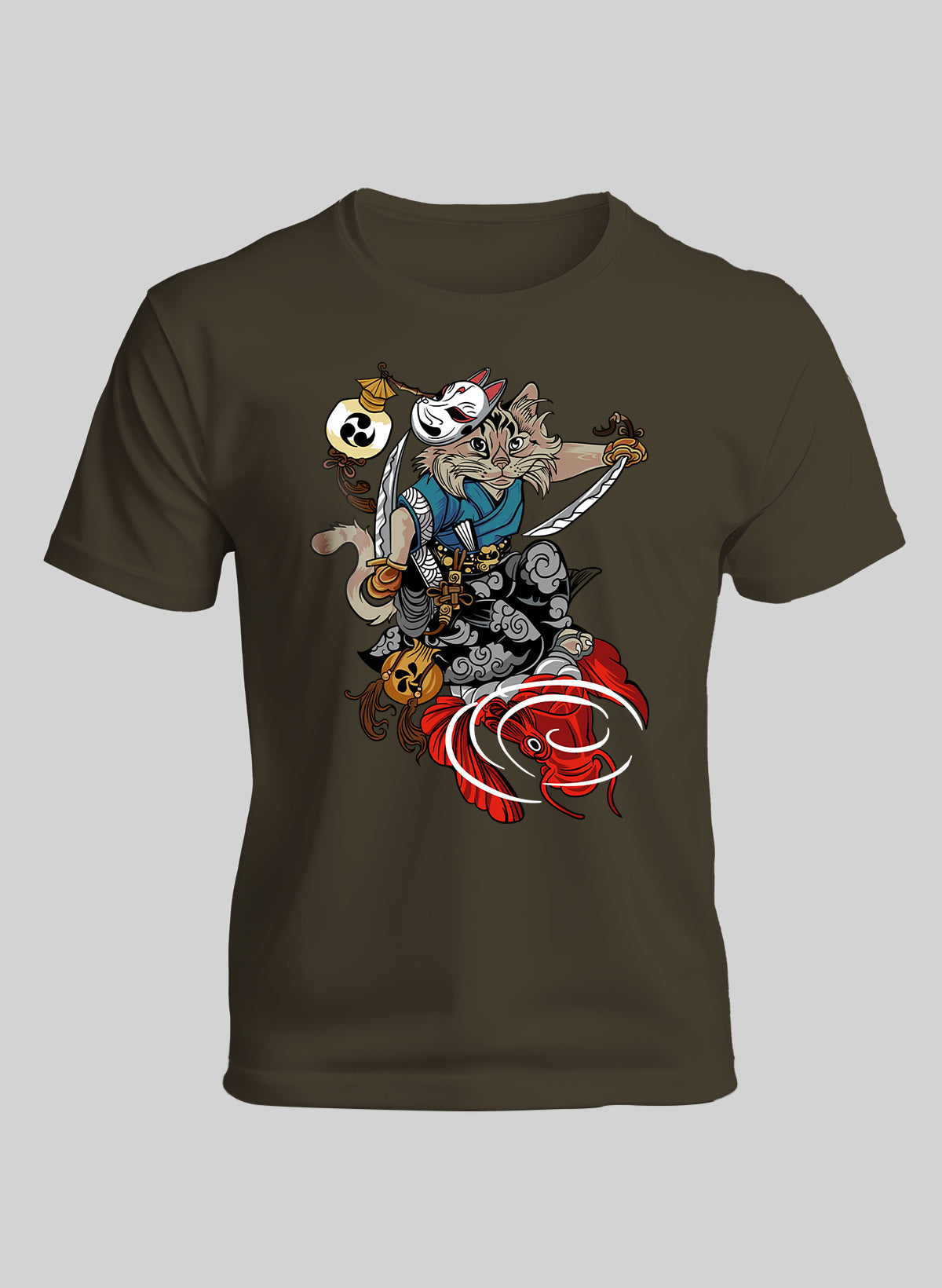 THE BLADE OF THE CAT RONIN CREW NECK T-SHIRT
