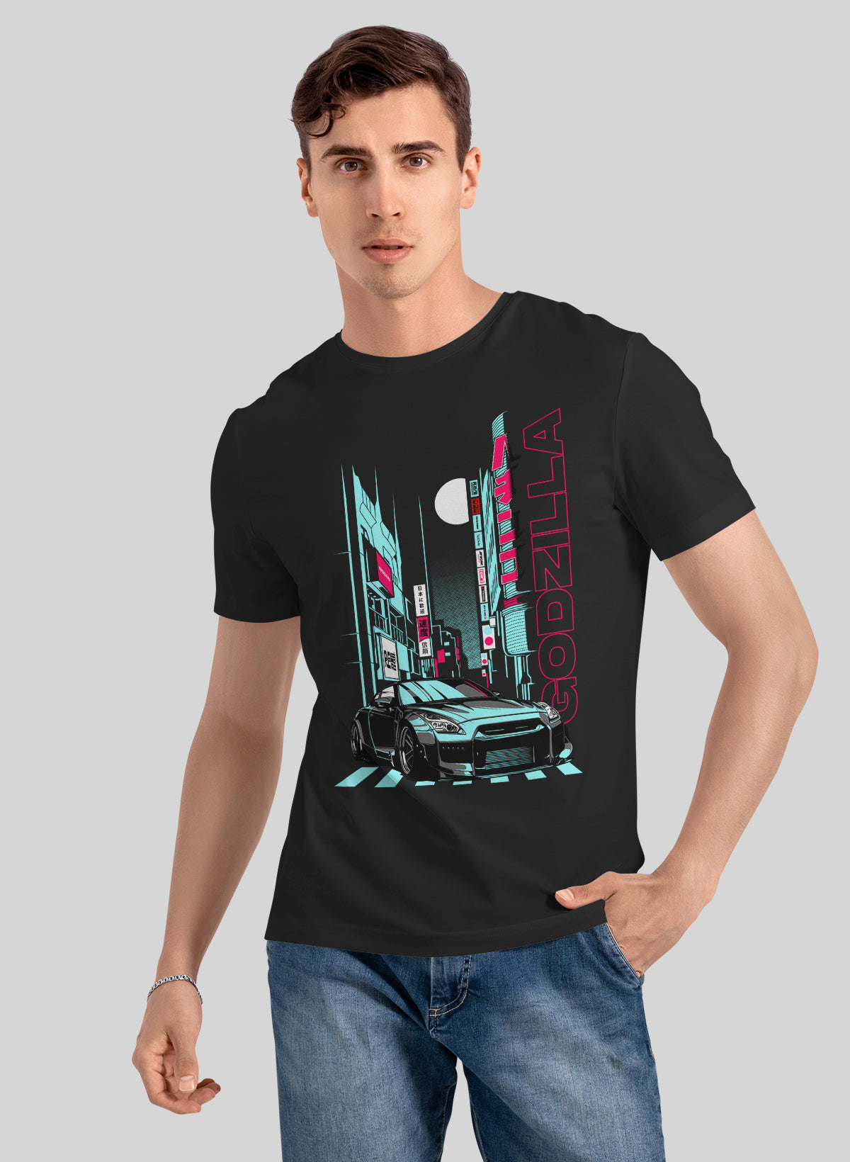 NEON SPEEDYWAY TOKYO DRIFT CREW NECK T-SHIRT