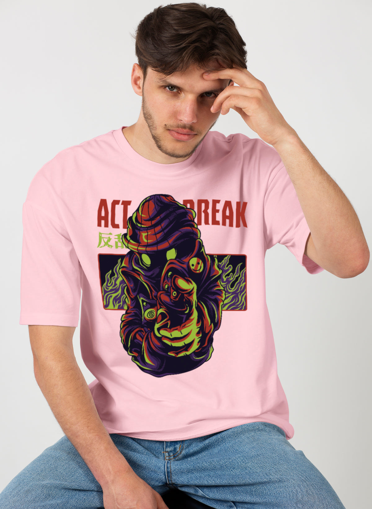 ACT BREAK COTTON OVERSIZED T-SHIRT