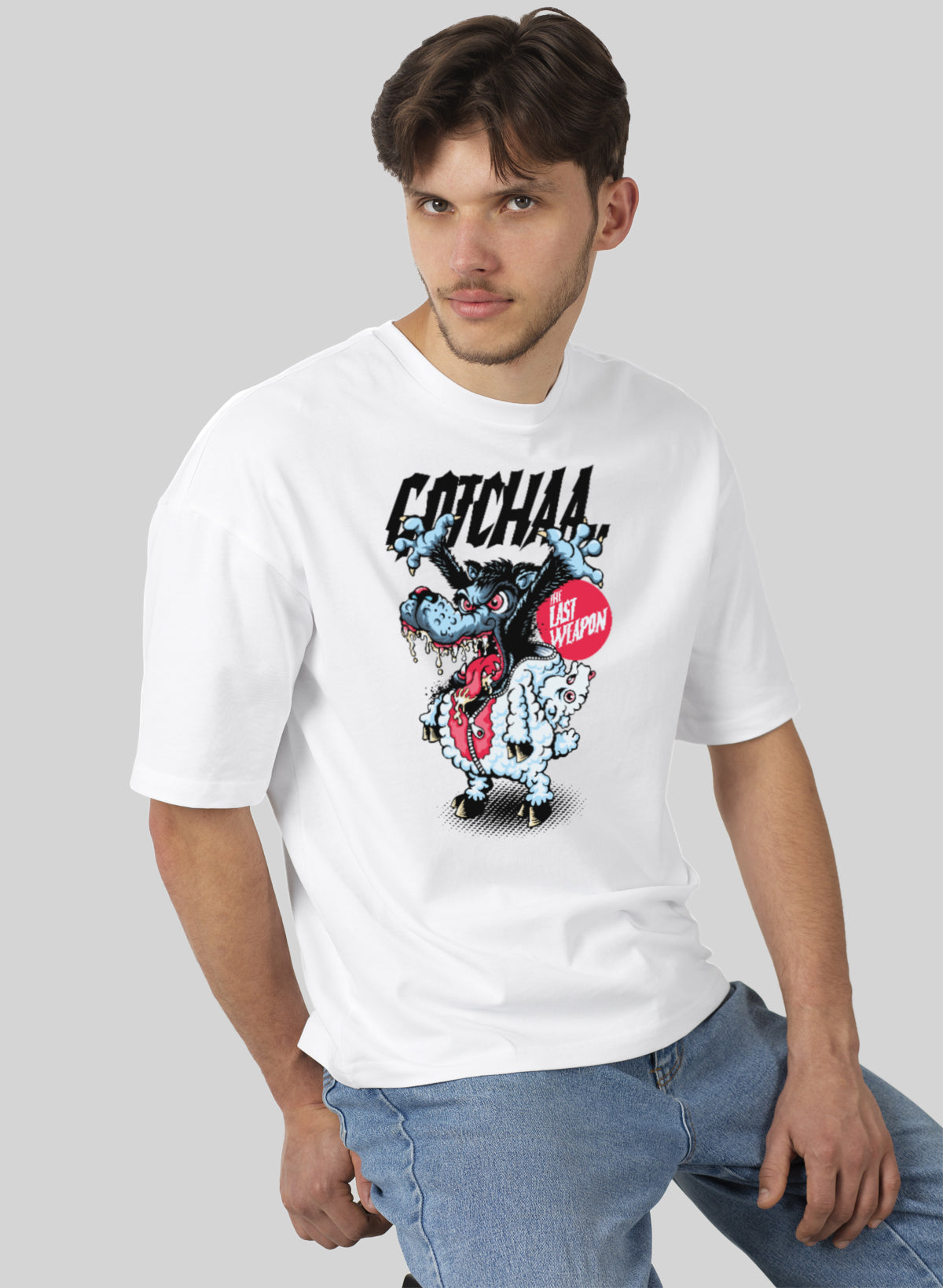 COCHAA THE LAST WEAPON COTTON OVERSIZED T-SHIRT