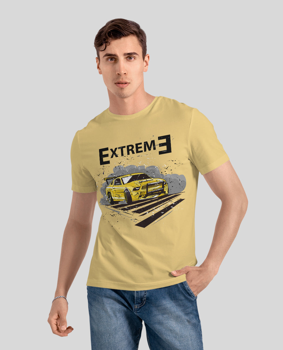 EXTREME DRIFT ON THE ROAD CREW NECK T-SHIRT