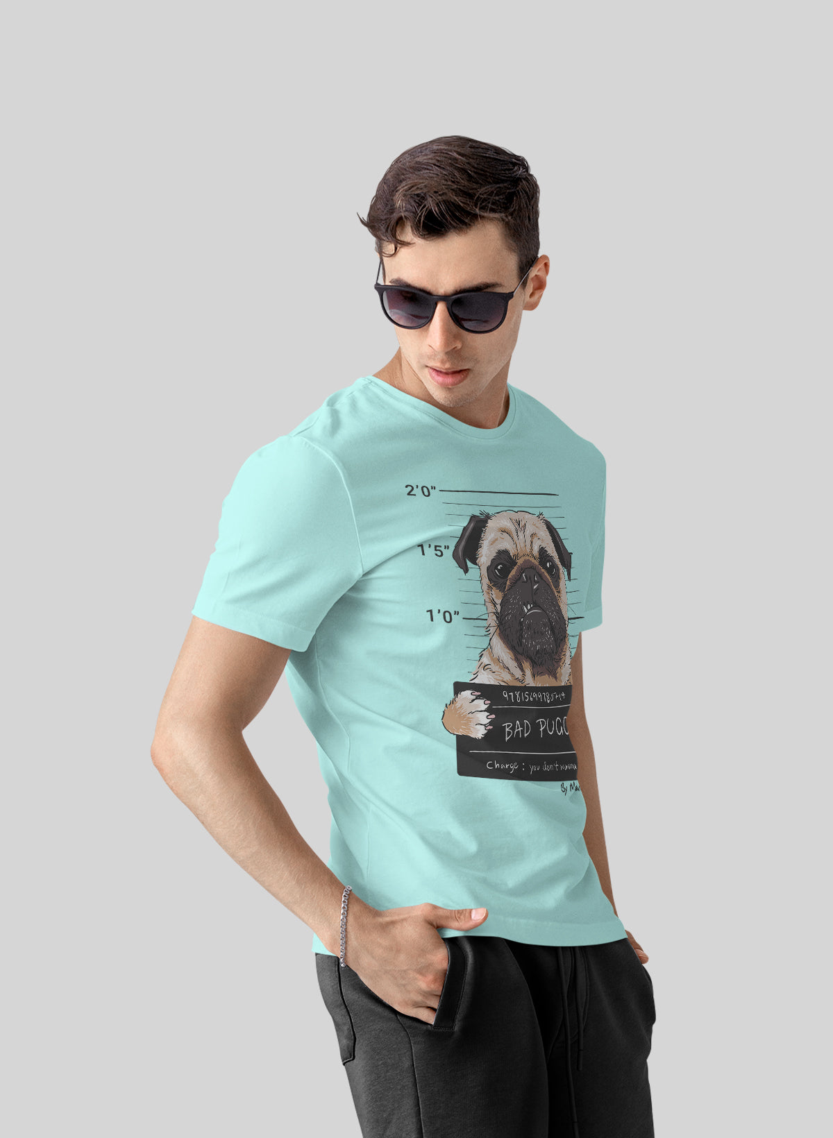 BAD PUGGY CREW NECK T-SHIRT