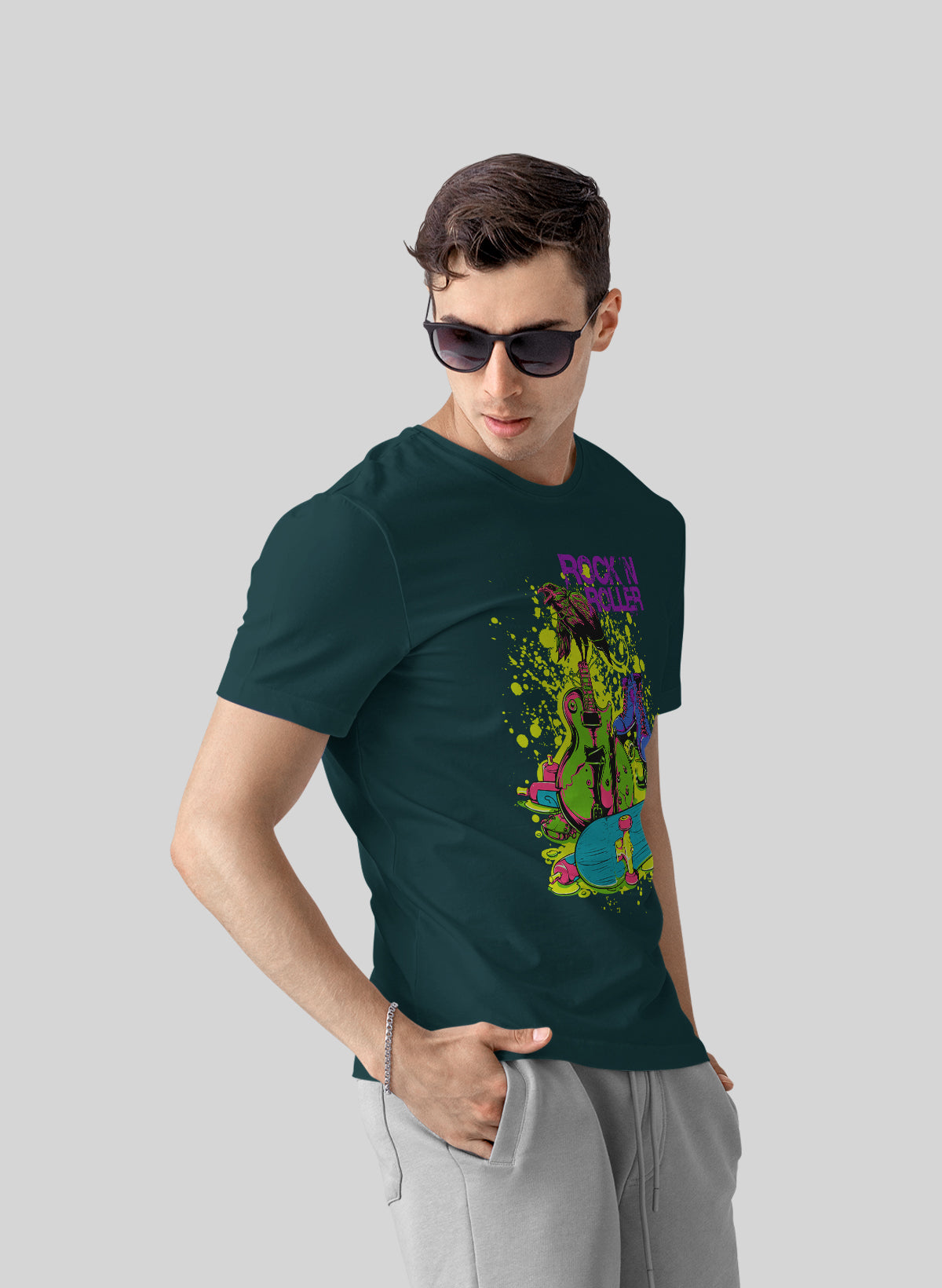 ROCK N ROLLER CREW NECK T-SHIRT