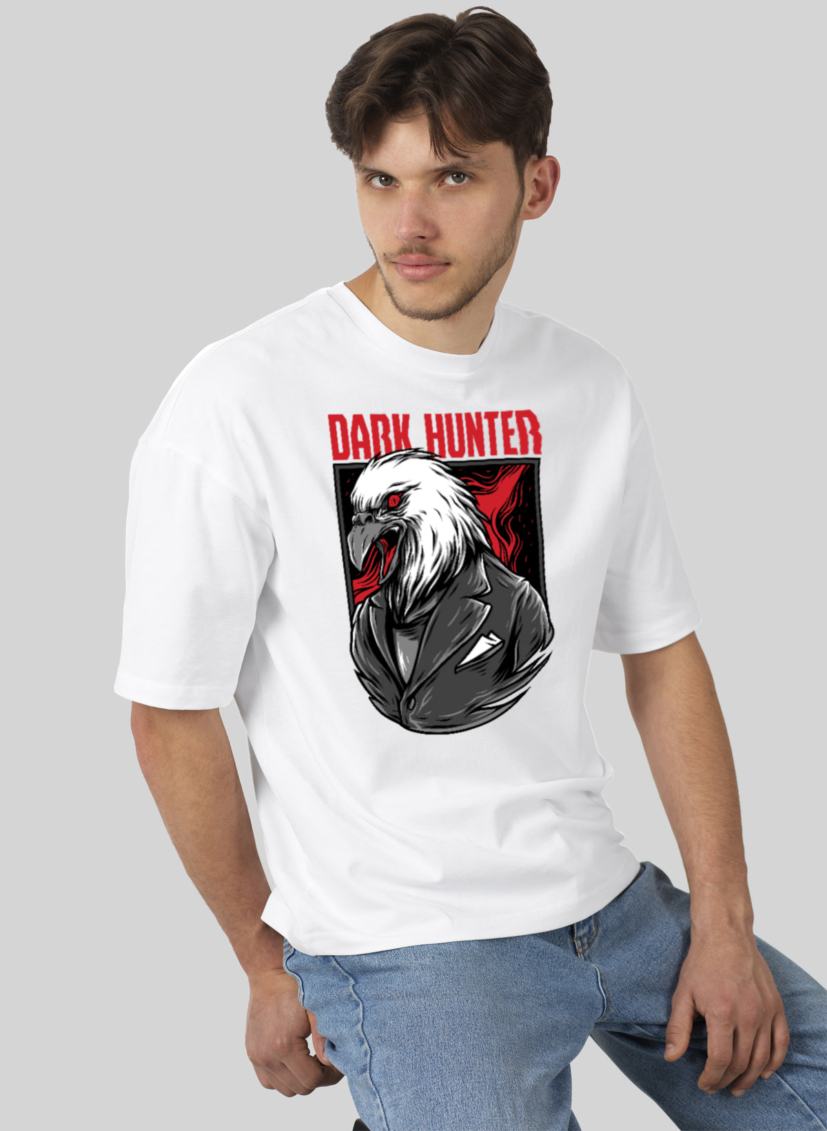 DARK HUNTER COTTON OVERSIZED T-SHIRT