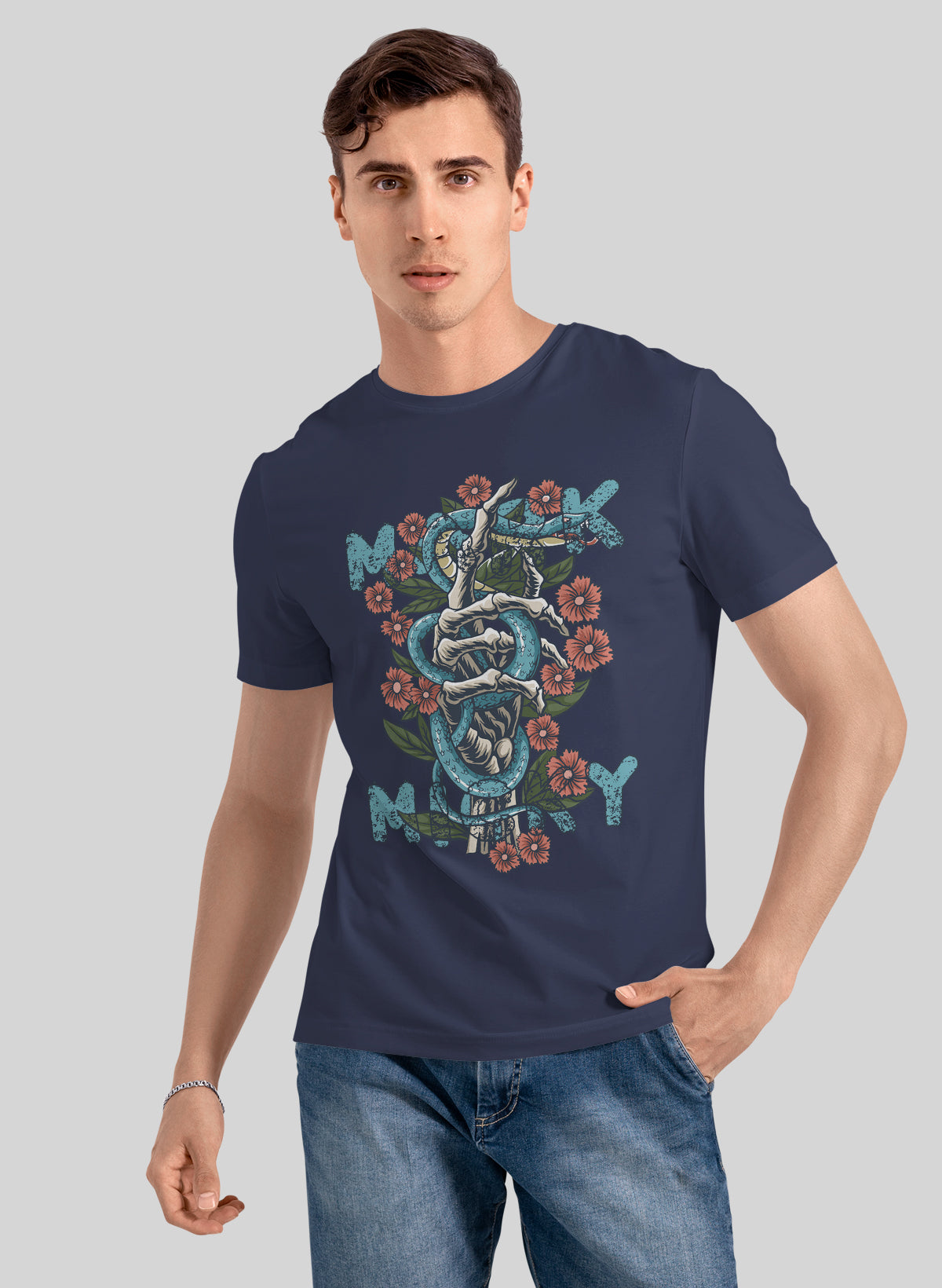 FLORAL REBIRTH CREW NECK T-SHIRT