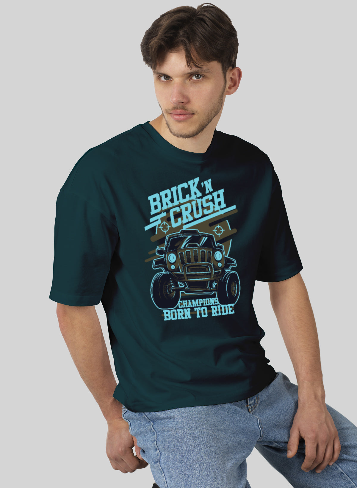 BRICK N CRUSH COTTON OVERSIZED T-SHIRT