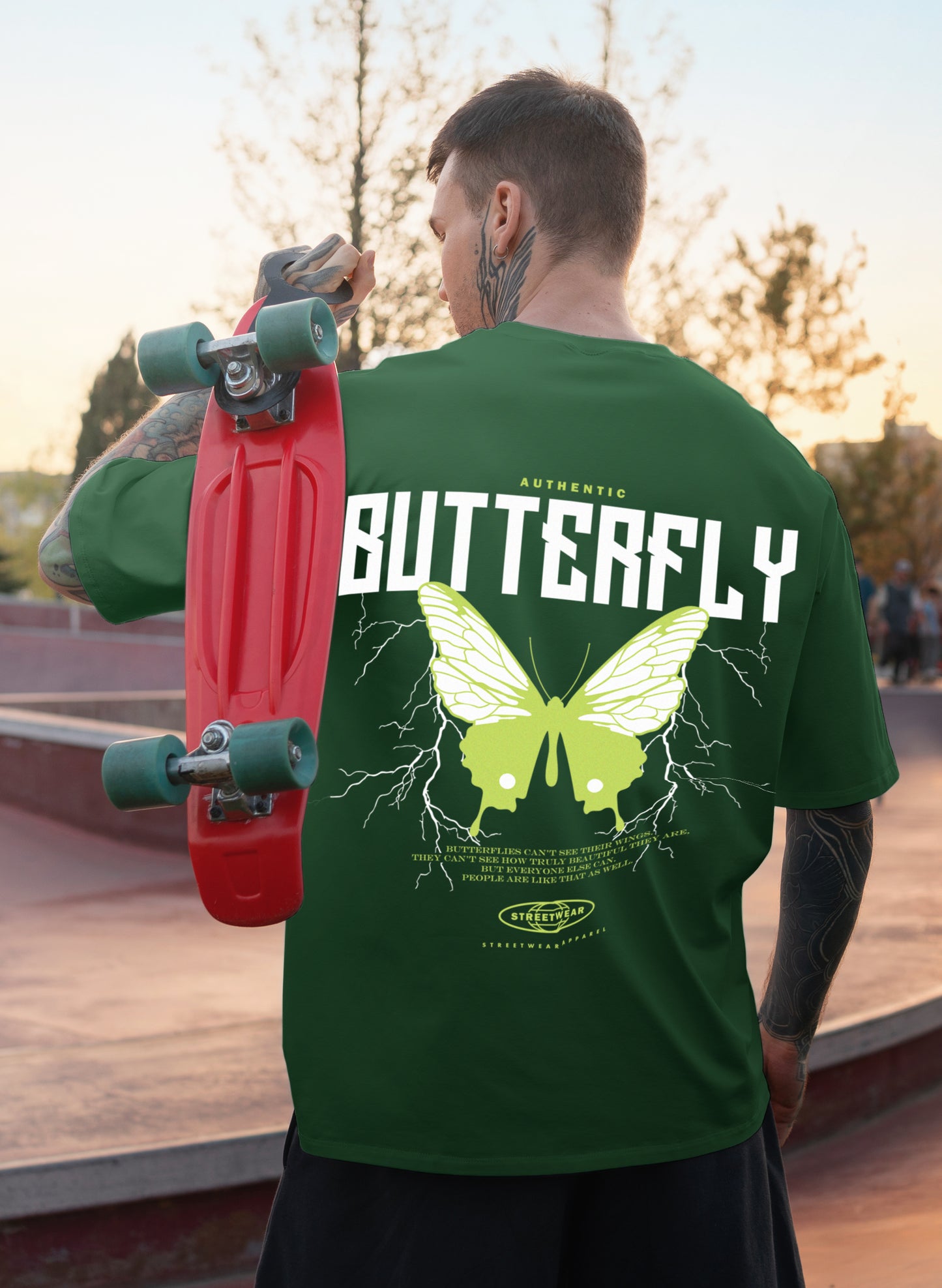 AUTHENTIC BUTTERFLY COTTON OVERSIZED T-SHIRT