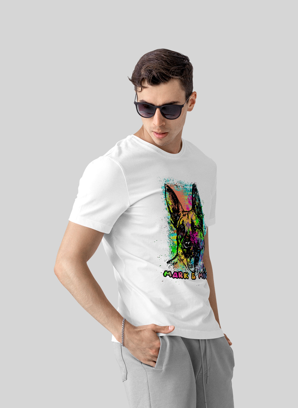 VIBRANT CANINE CREW NECK T-SHIRT