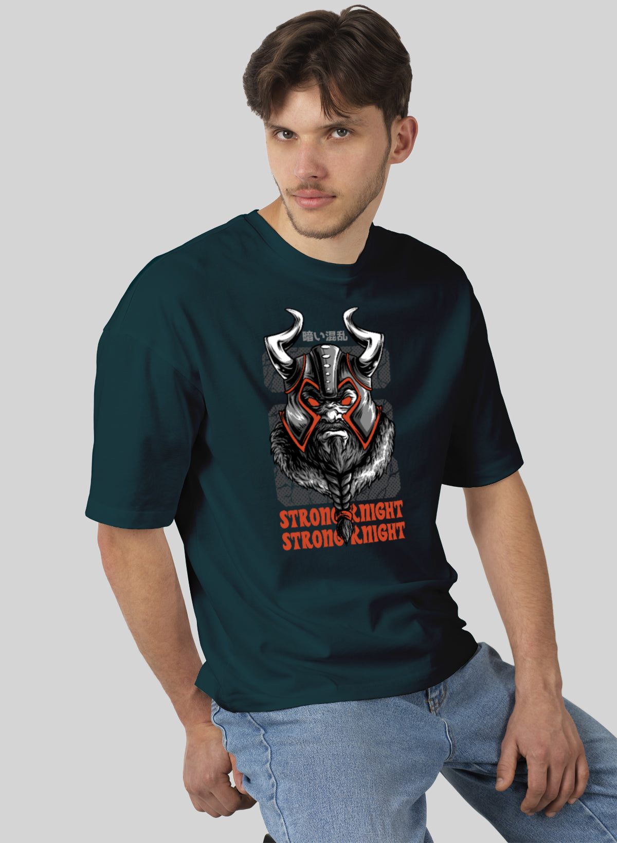 STRONG KNIGHT COTTON OVERSIZED T-SHIRT