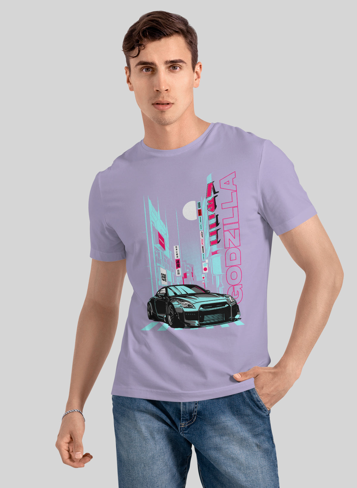 NEON SPEEDYWAY TOKYO DRIFT CREW NECK T-SHIRT