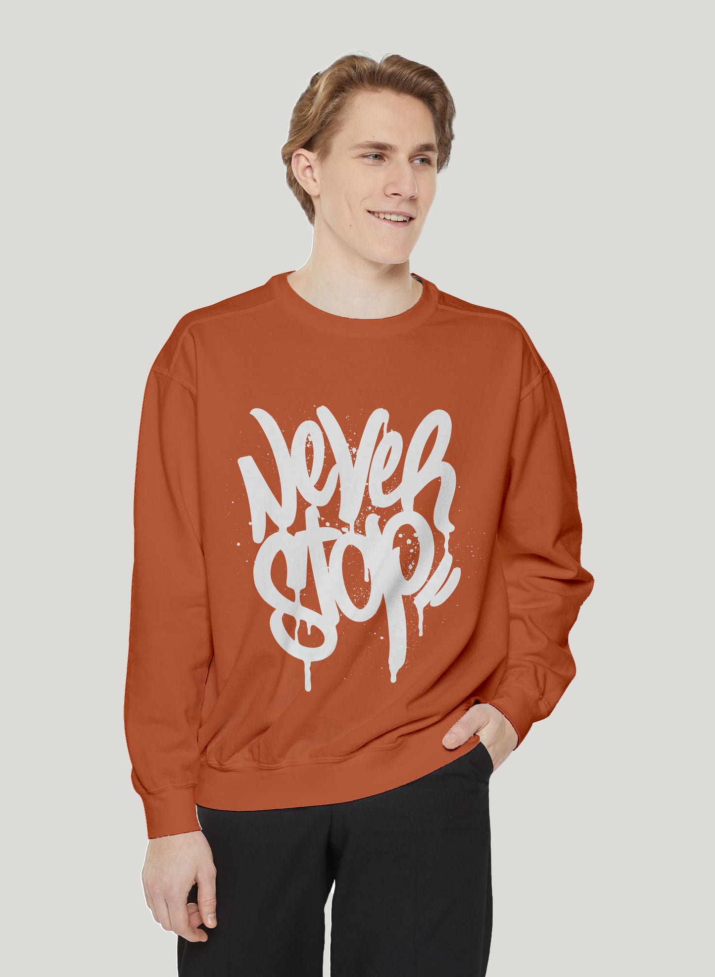 NEVER STOP CLASSIC SWEATSHIRT