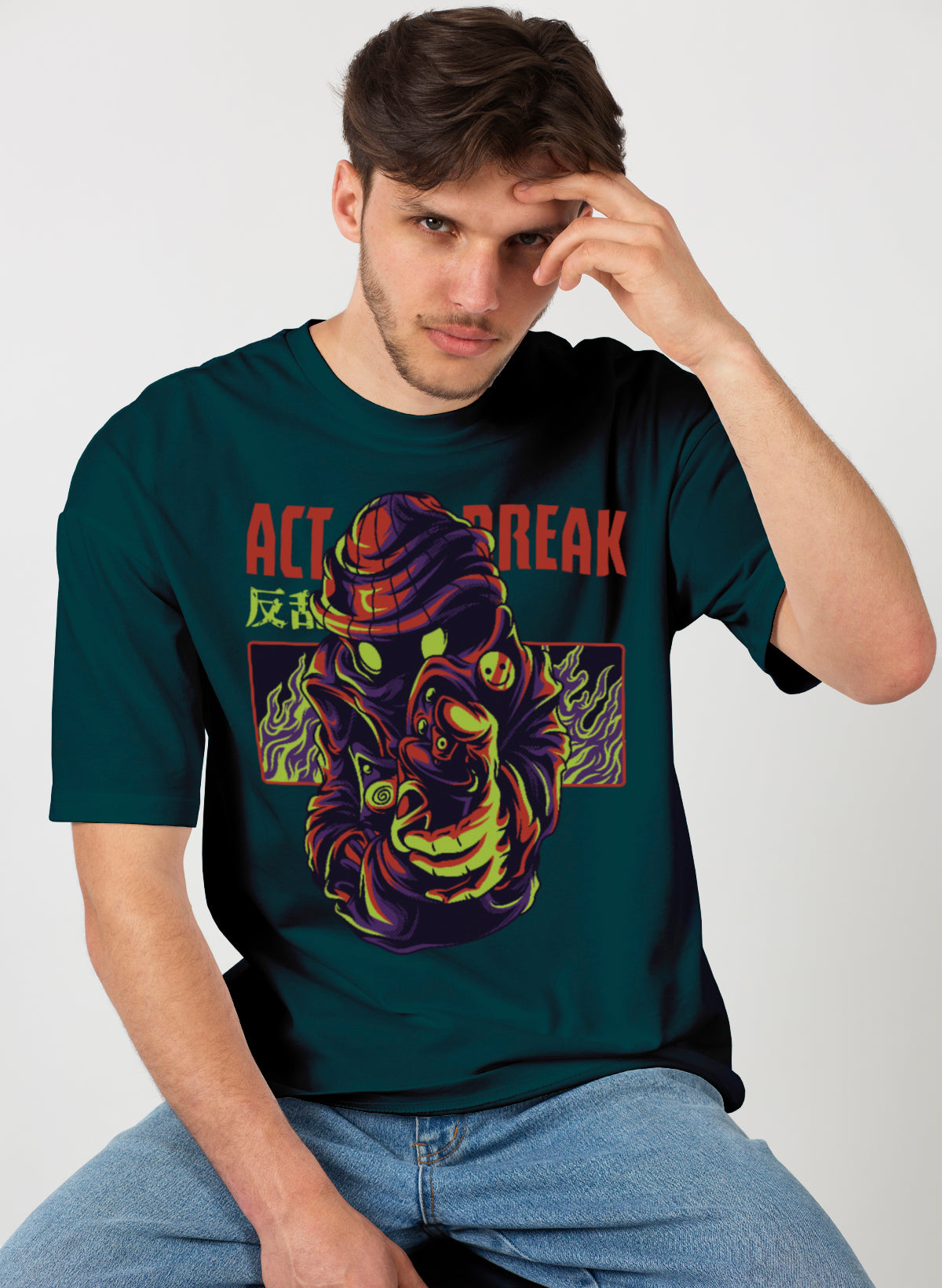 ACT BREAK COTTON OVERSIZED T-SHIRT