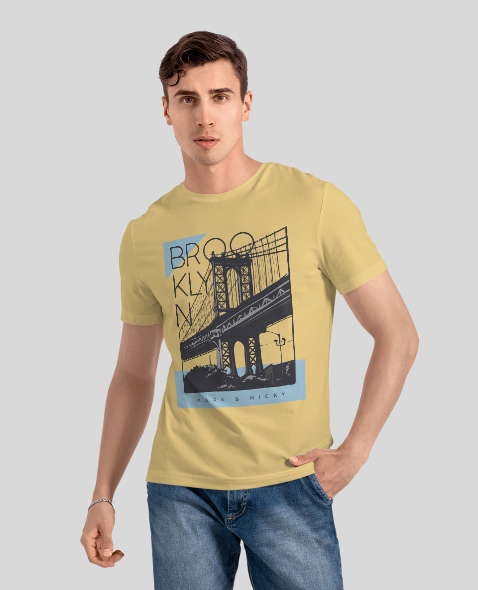 BROOKLYN BRIDGE NOIR CREW NECK T-SHIRT