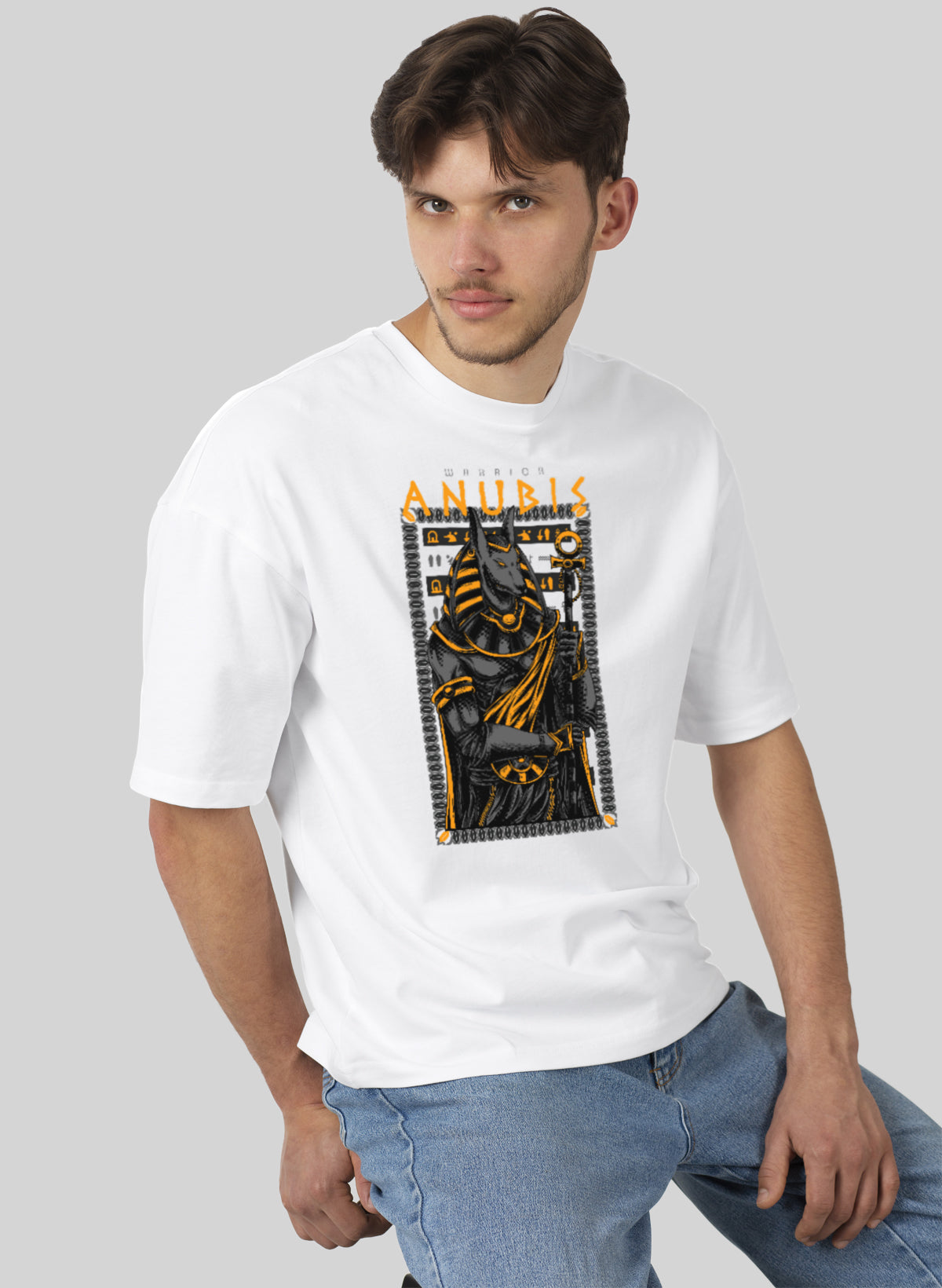 WARRIOR ANUBIS COTTON OVERSIZED T-SHIRT