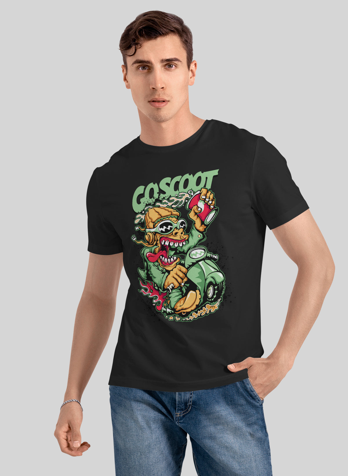 GO SCOOT CREW NECK T-SHIRT