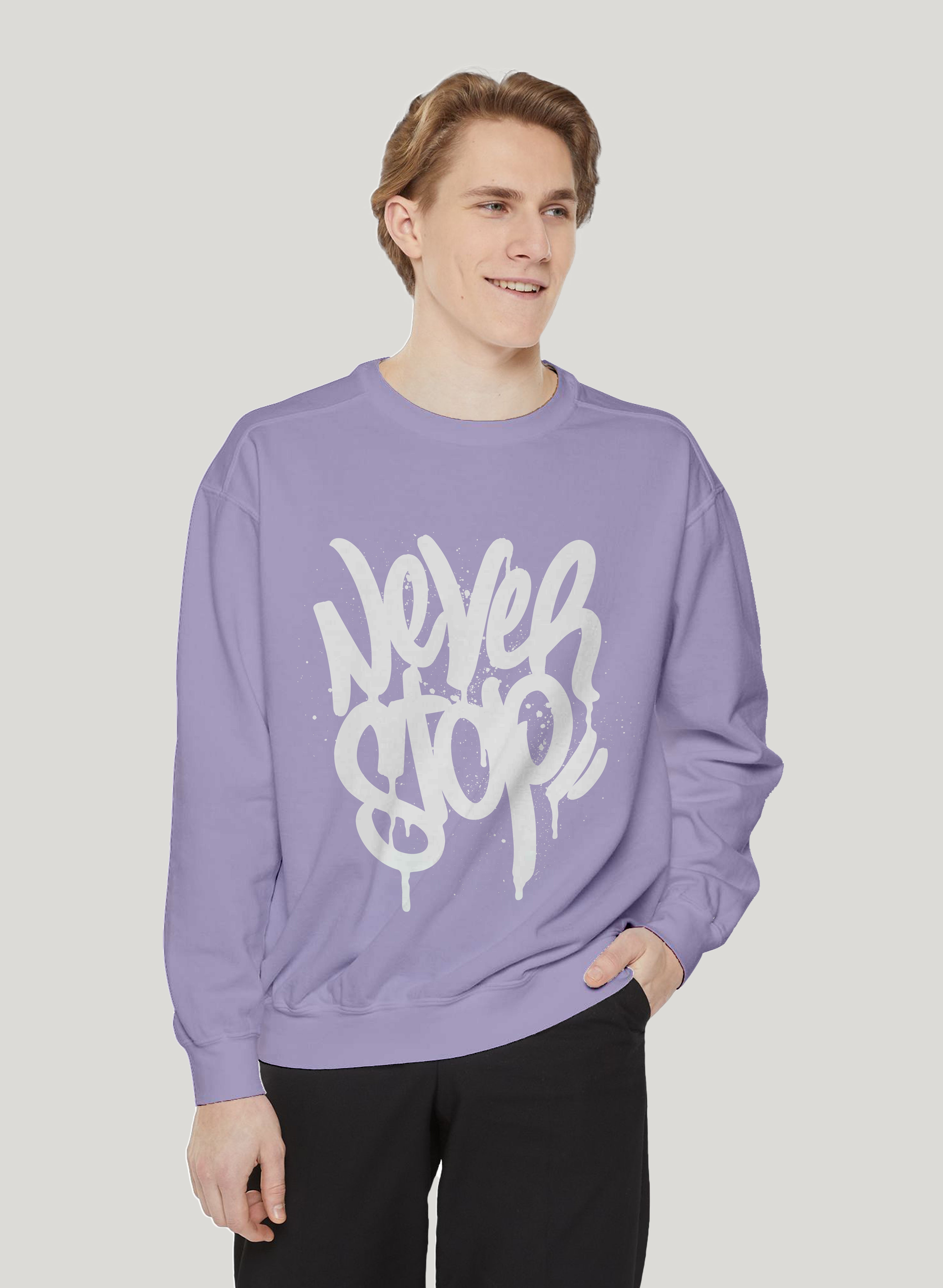 NEVER STOP CLASSIC SWEATSHIRT