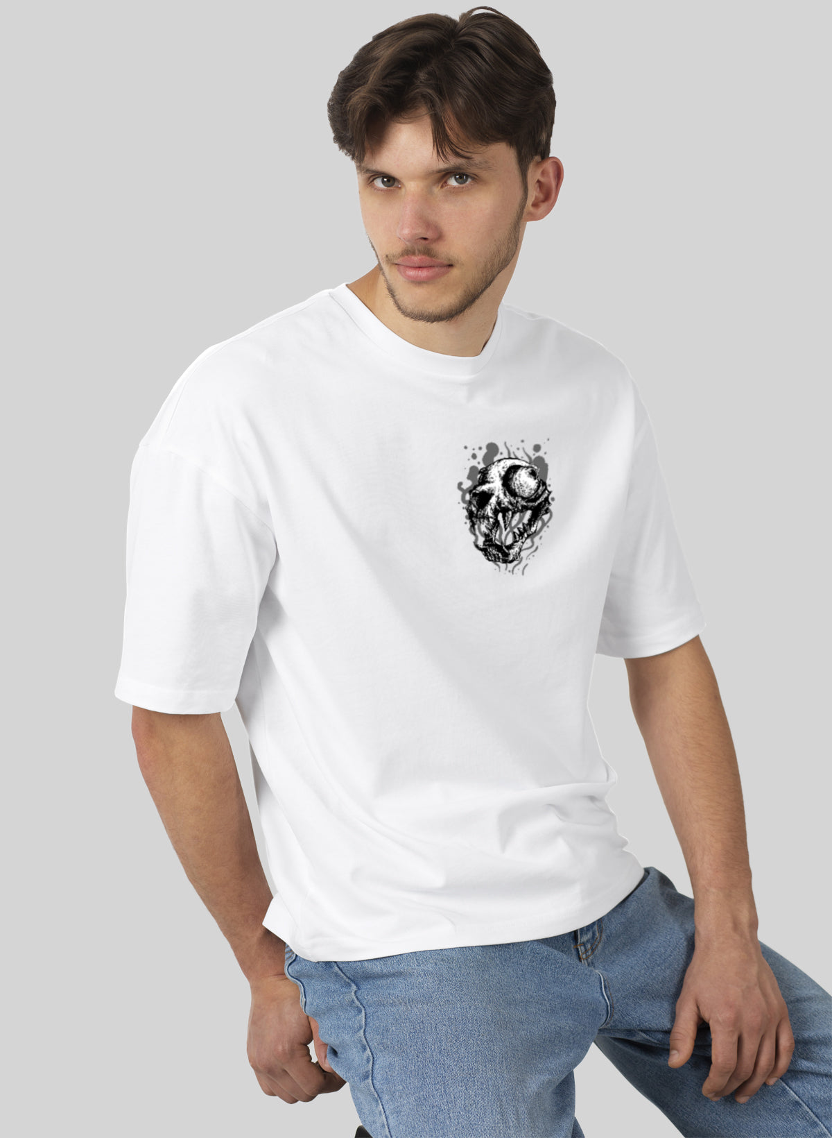 DEATHLY ROAR COTTON OVERSIZED T-SHIRT