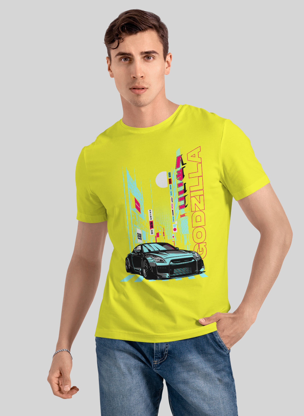 NEON SPEEDYWAY TOKYO DRIFT CREW NECK T-SHIRT