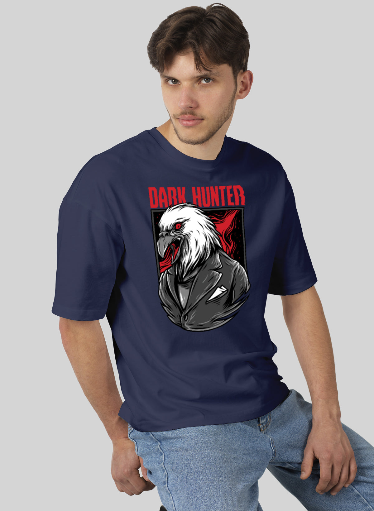 DARK HUNTER COTTON OVERSIZED T-SHIRT