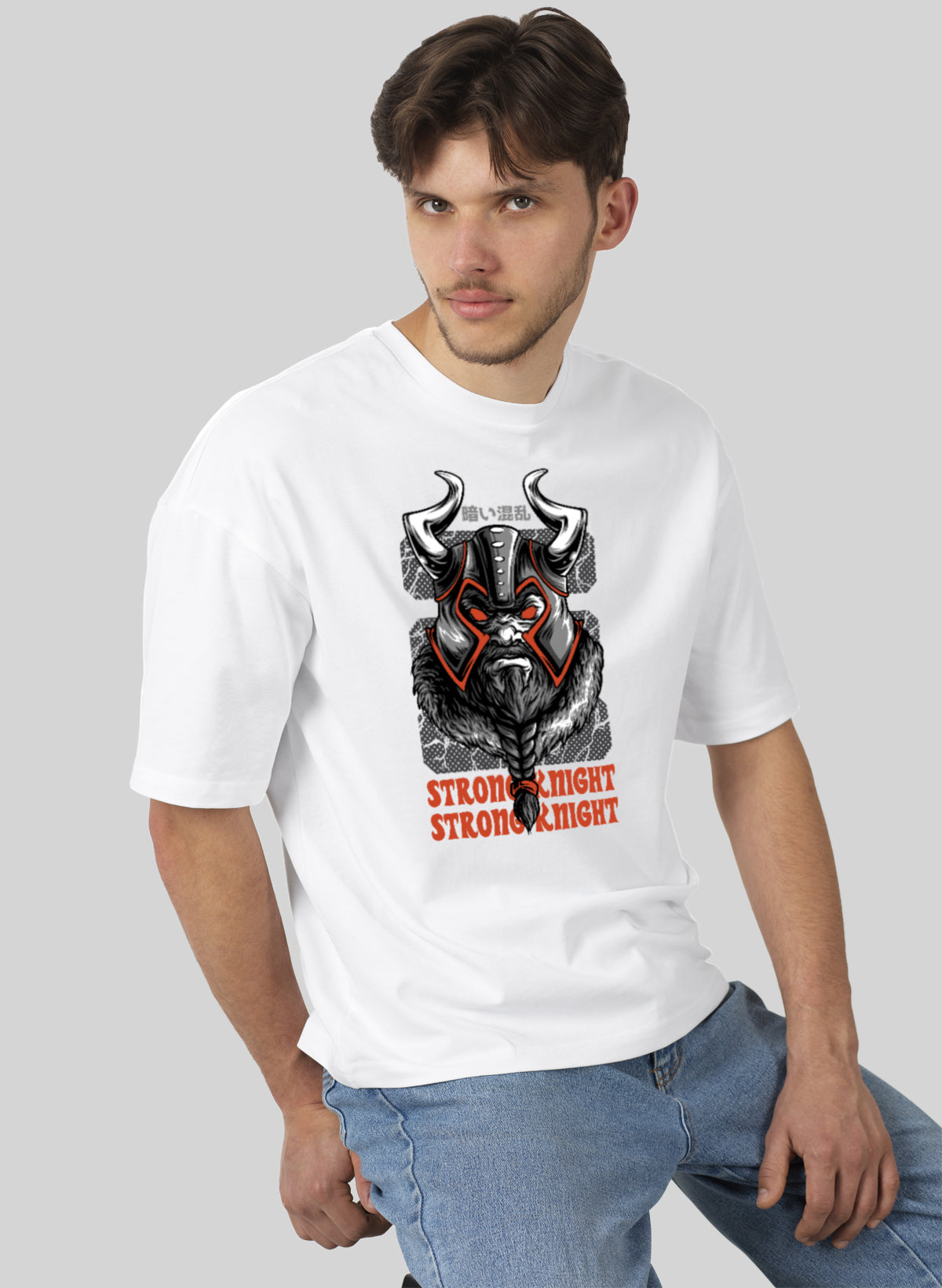 STRONG KNIGHT COTTON OVERSIZED T-SHIRT