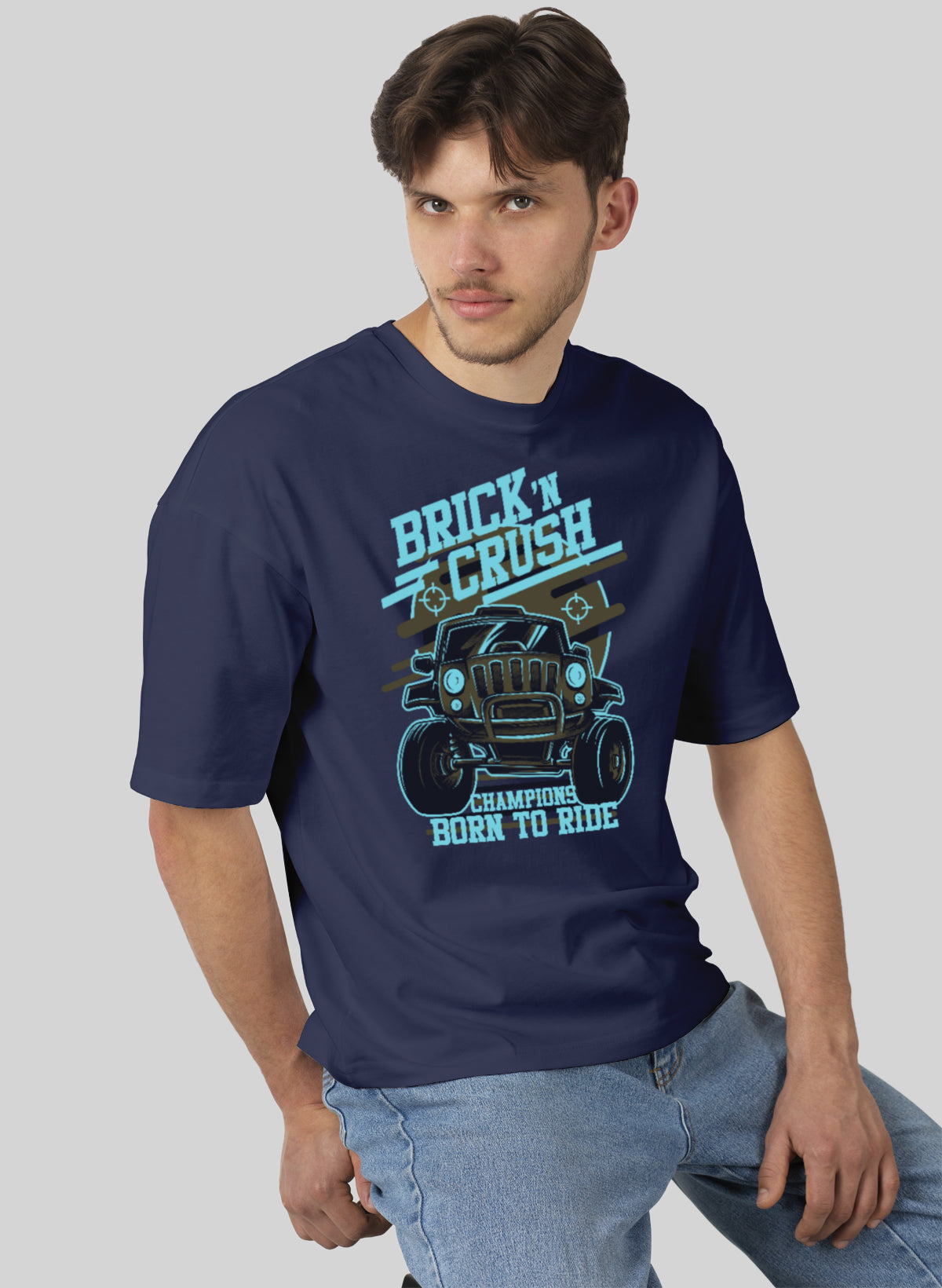 BRICK N CRUSH COTTON OVERSIZED T-SHIRT