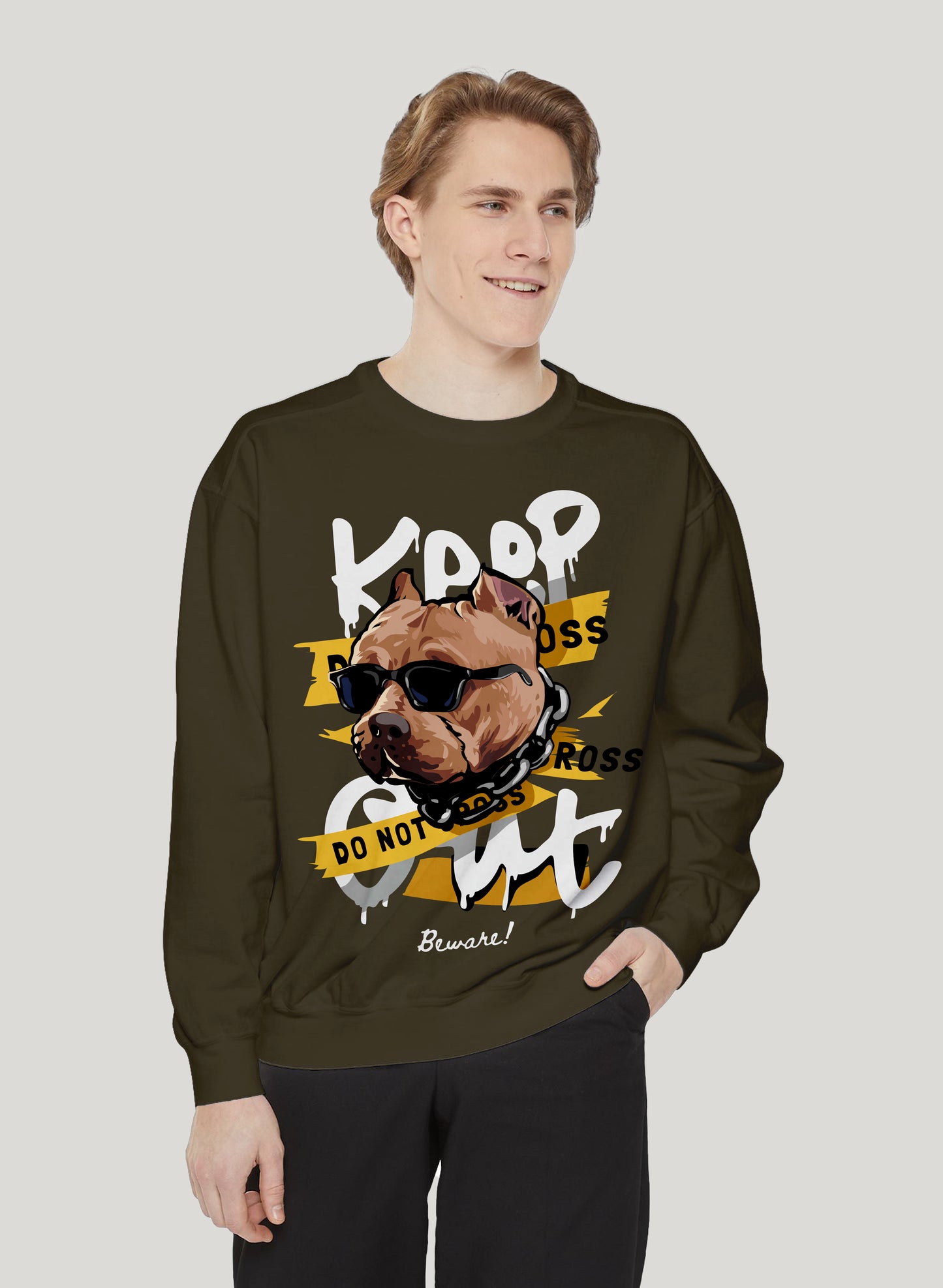 BEWARE DOG CLASSIC SWEATSHIRT