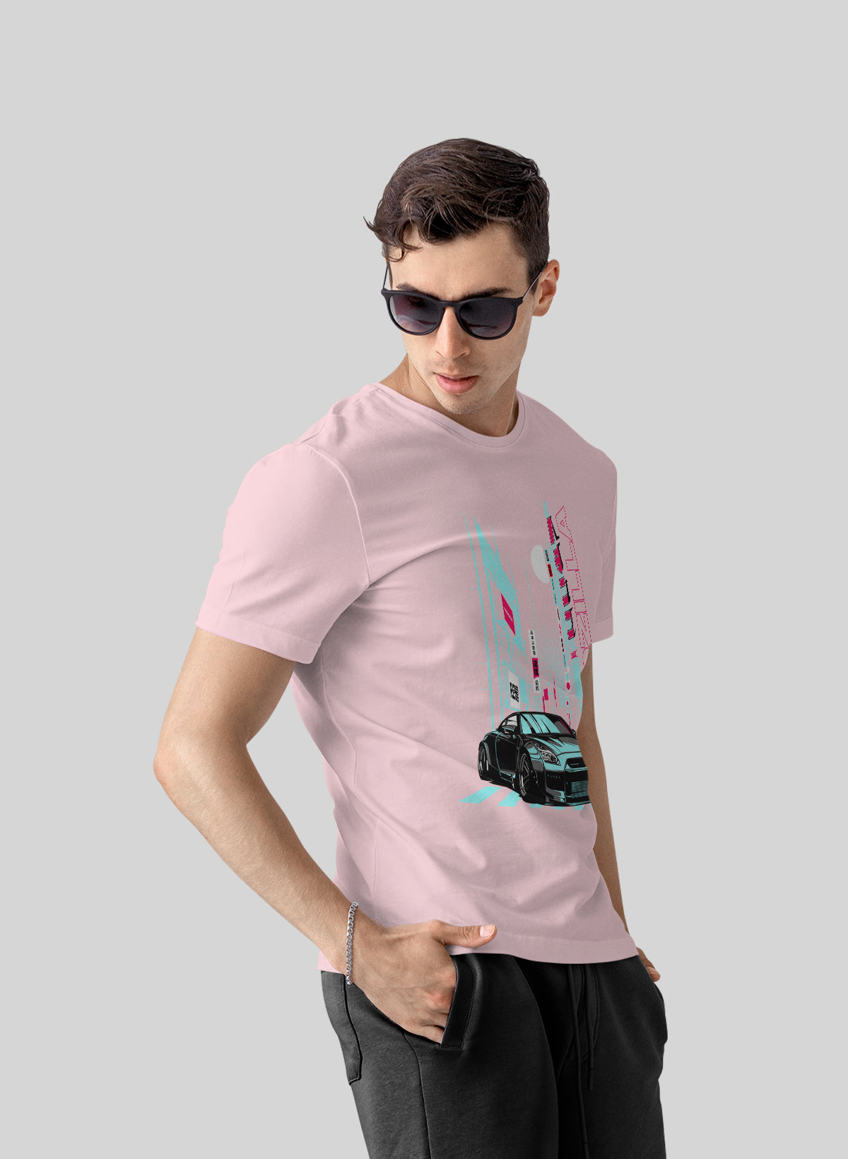 NEON SPEEDYWAY TOKYO DRIFT CREW NECK T-SHIRT