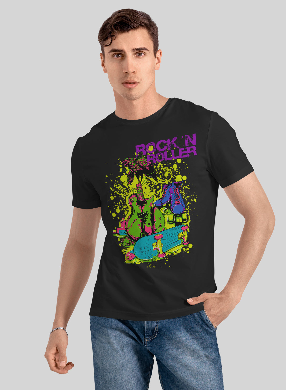 ROCK N ROLLER CREW NECK T-SHIRT