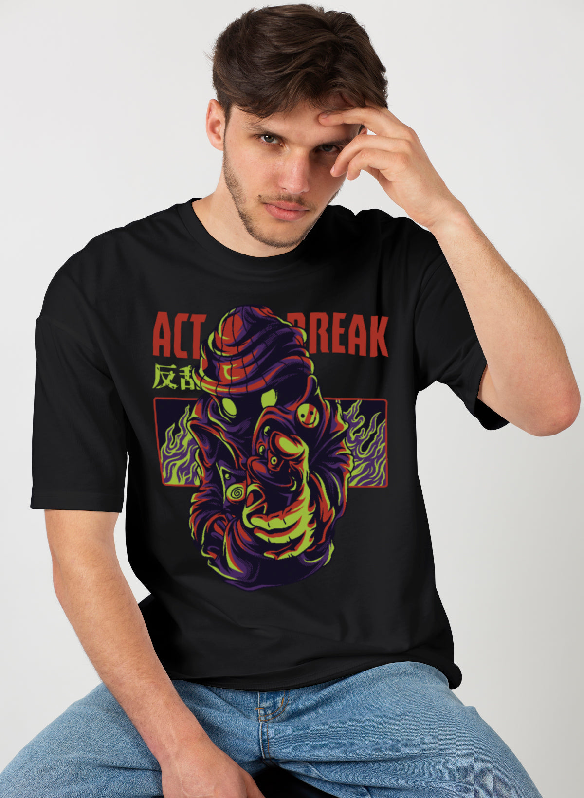 ACT BREAK COTTON OVERSIZED T-SHIRT